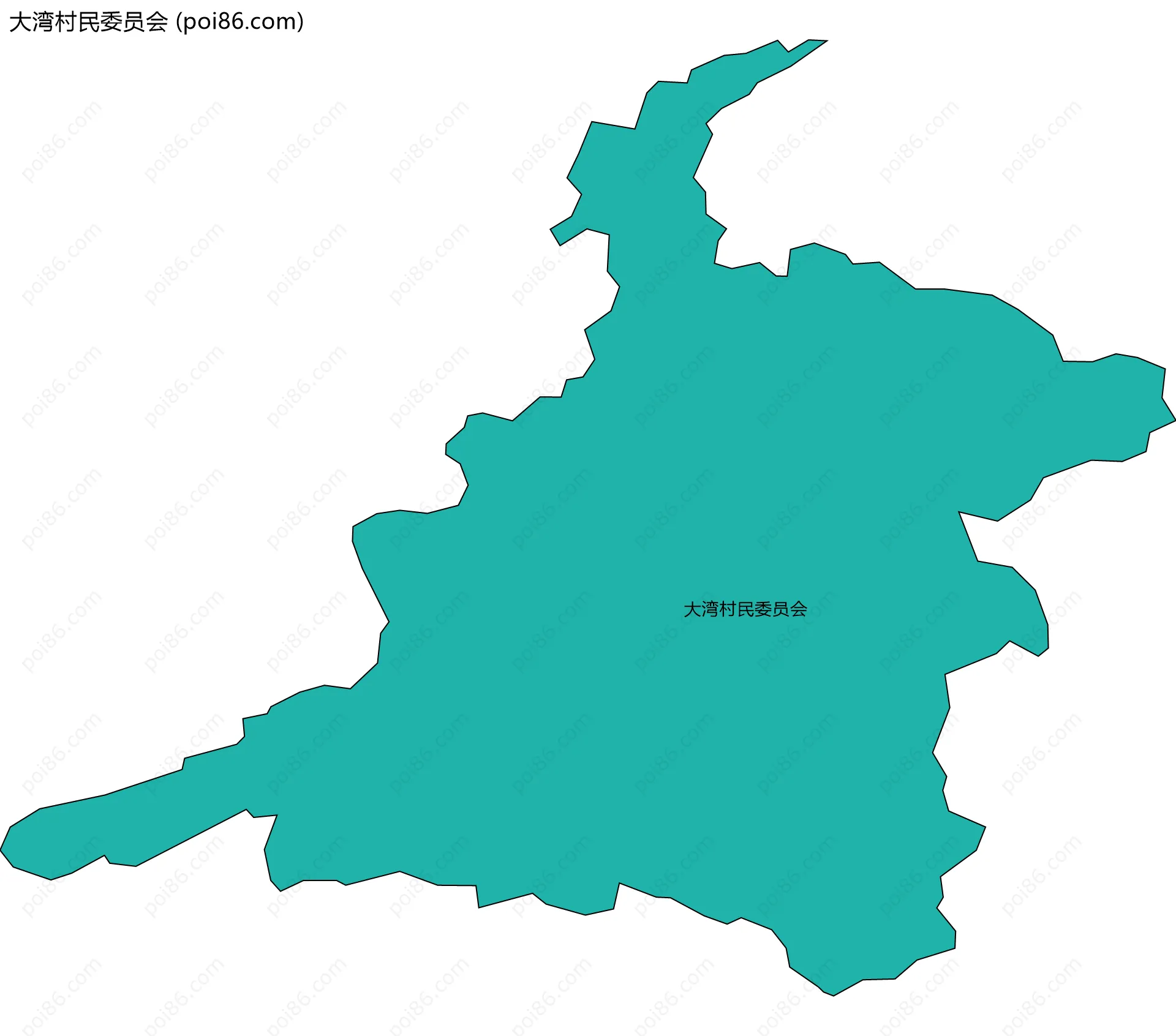 大湾村民委员会边界地图