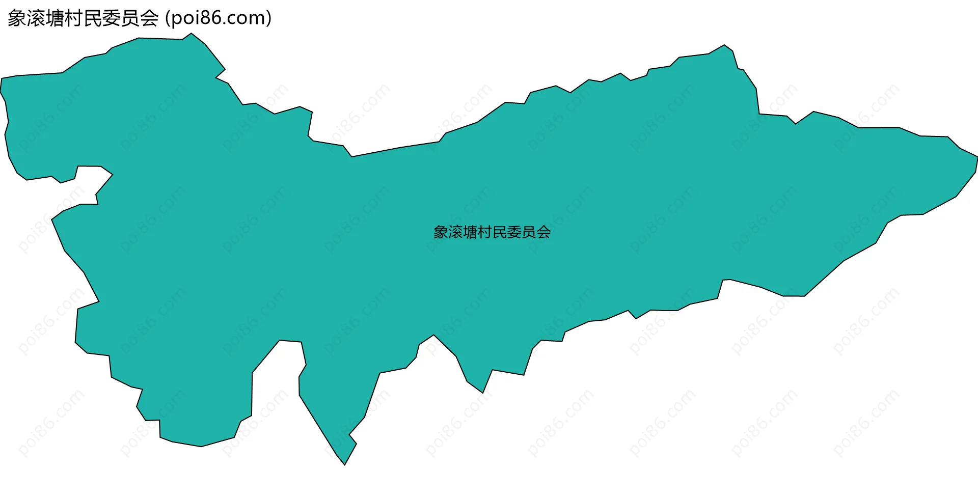 象滚塘村民委员会边界地图