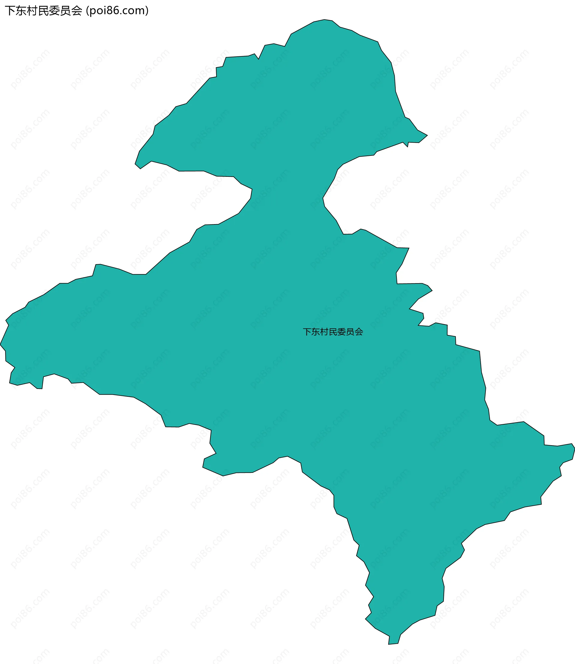 下东村民委员会边界地图
