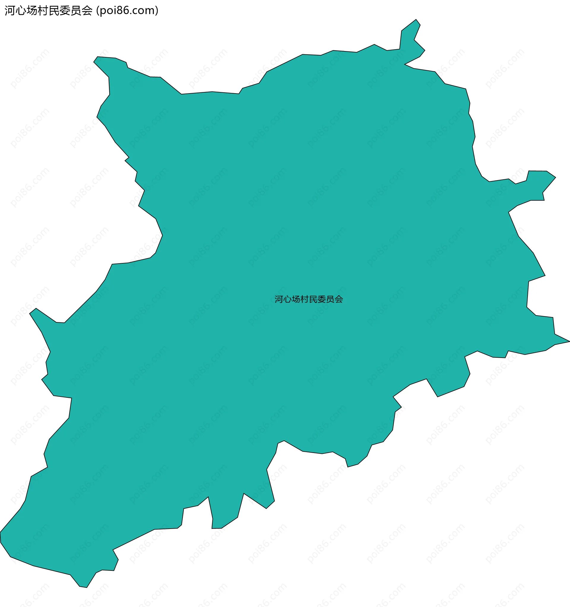 河心场村民委员会边界地图