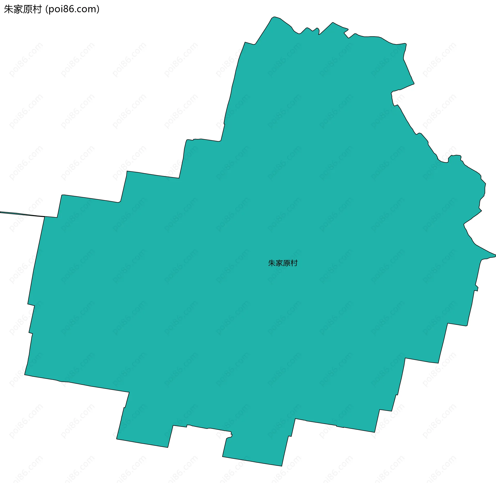 朱家原村边界地图