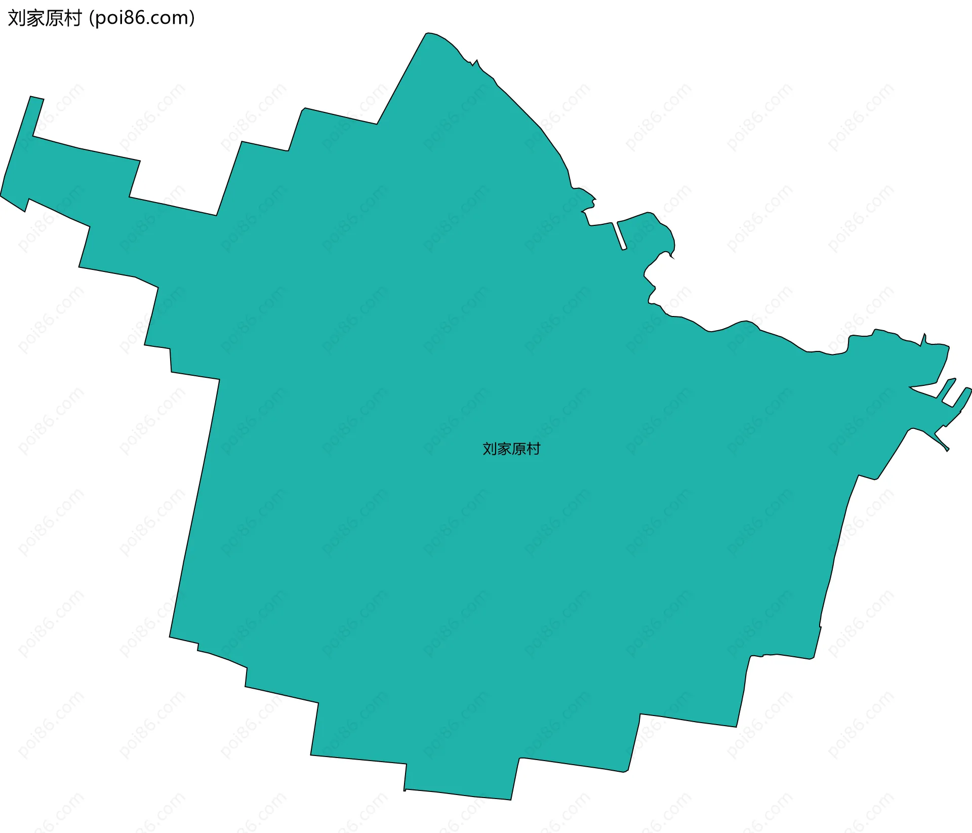 刘家原村边界地图