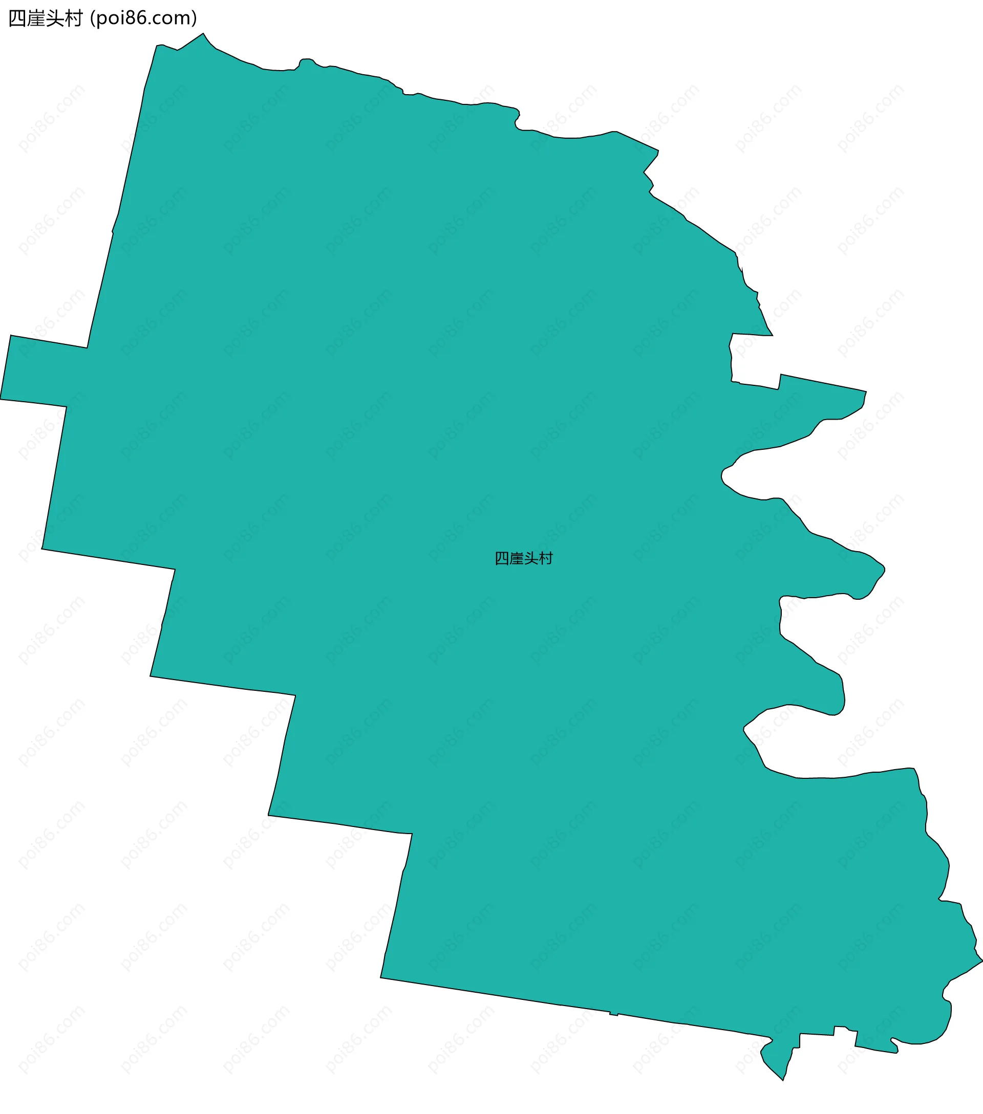 四崖头村边界地图