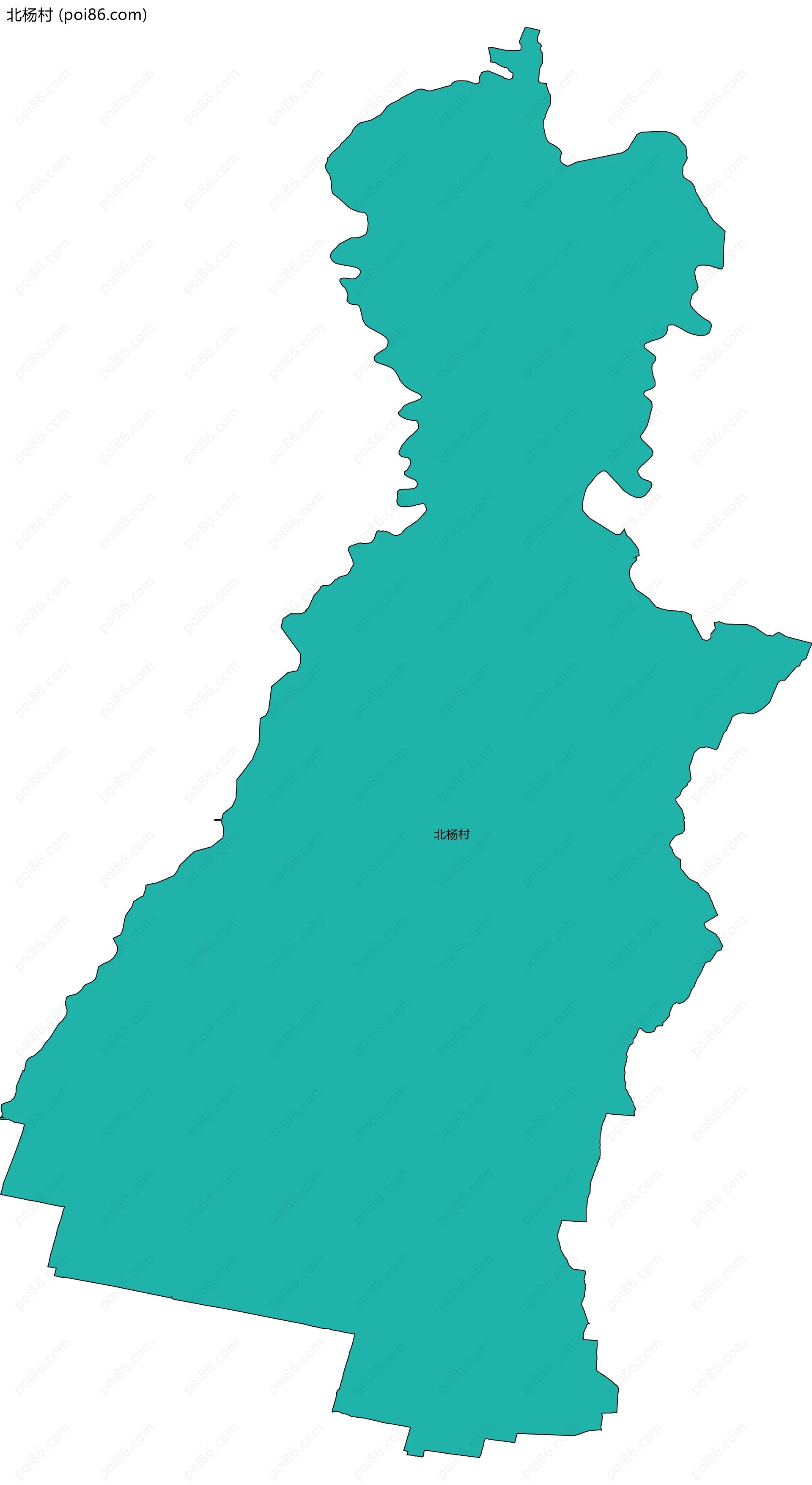 北杨村边界地图