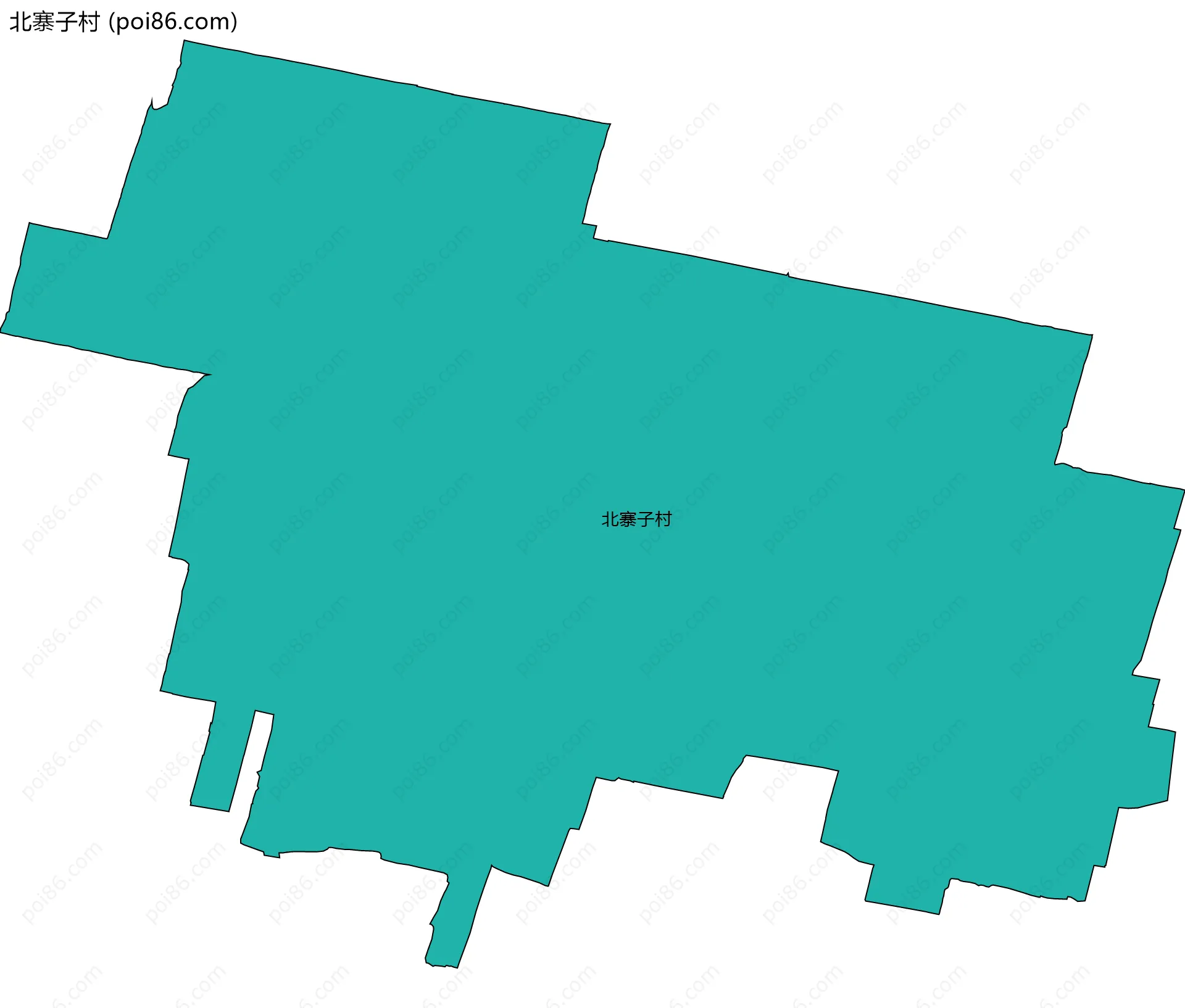 北寨子村边界地图