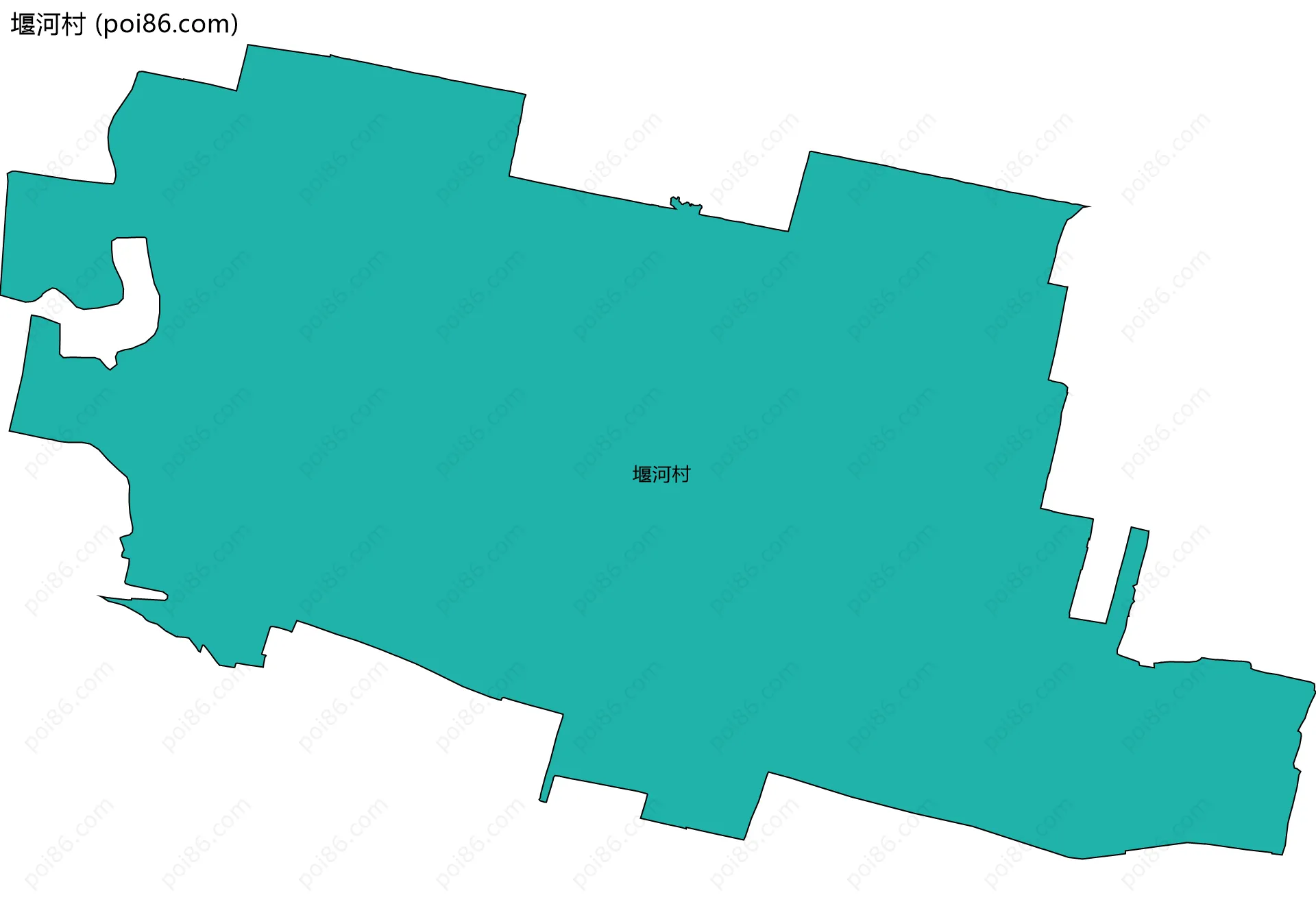 堰河村边界地图