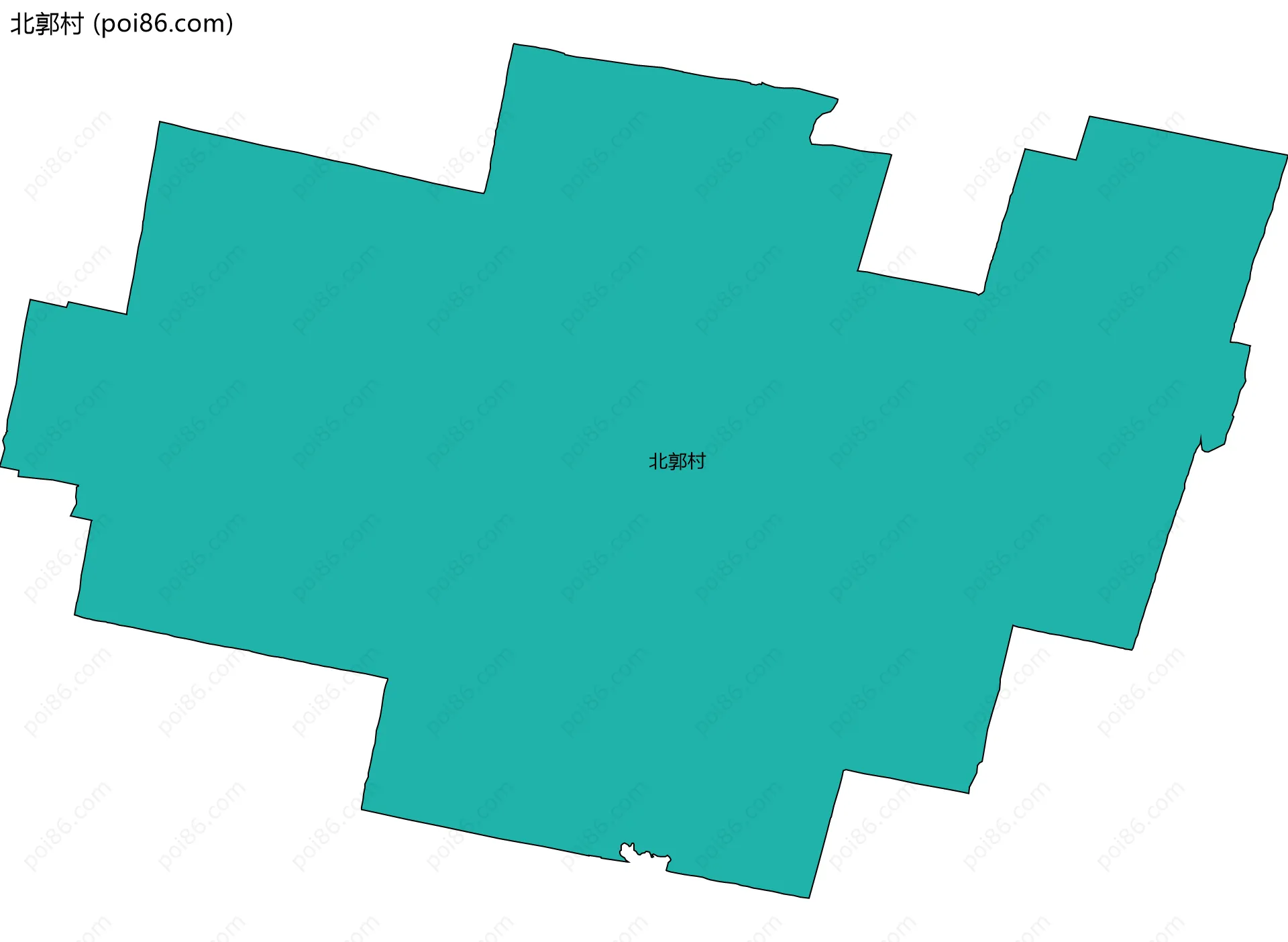 北郭村边界地图
