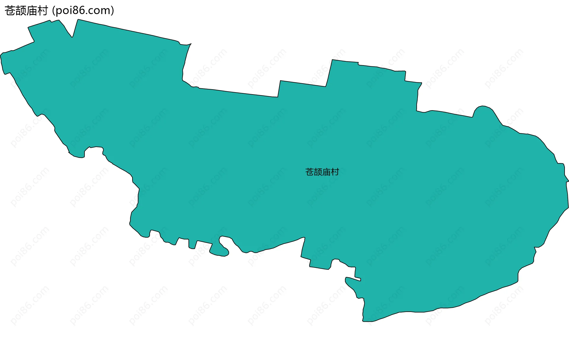 苍颉庙村边界地图