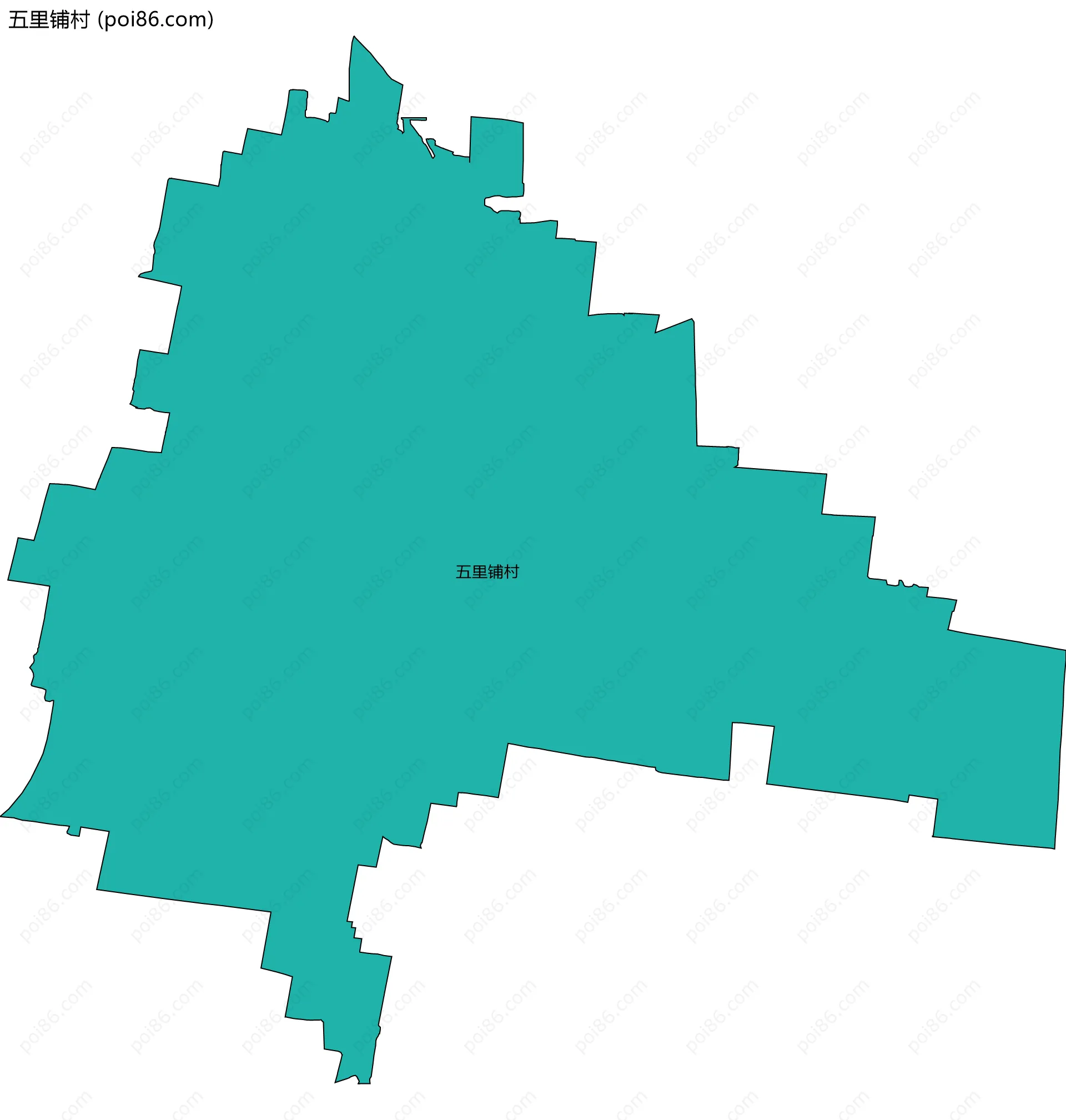 五里铺村边界地图