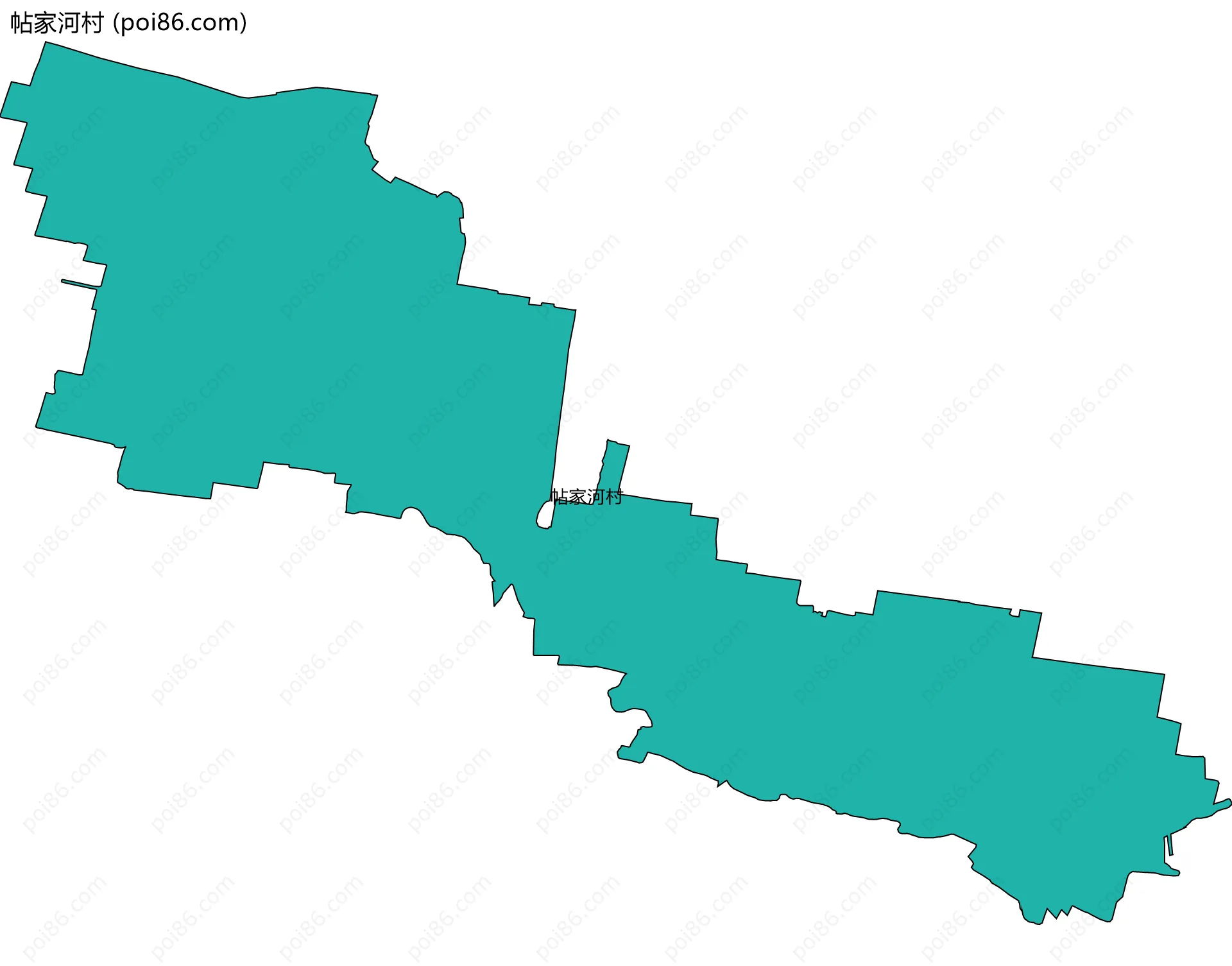 帖家河村边界地图