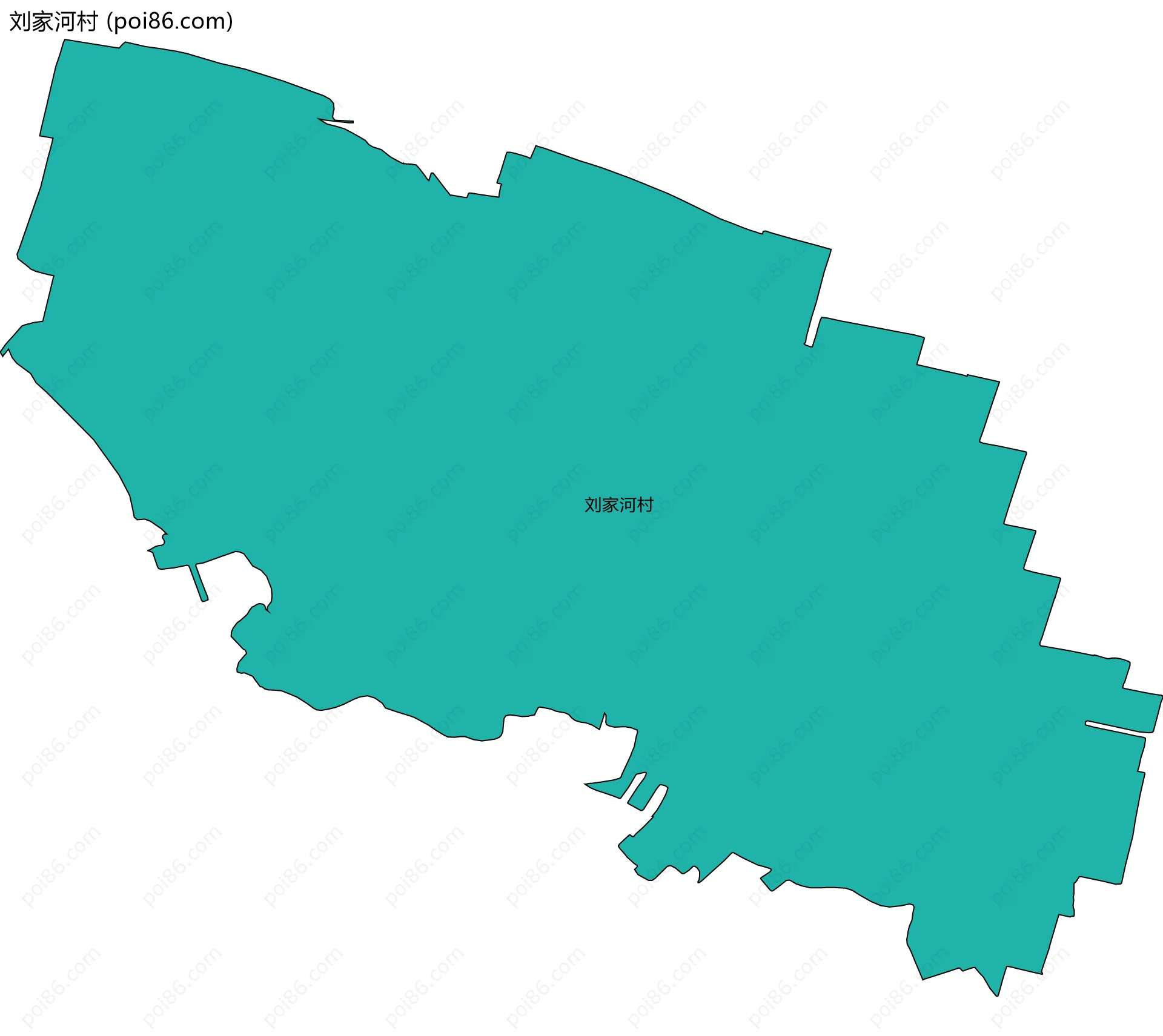 刘家河村边界地图