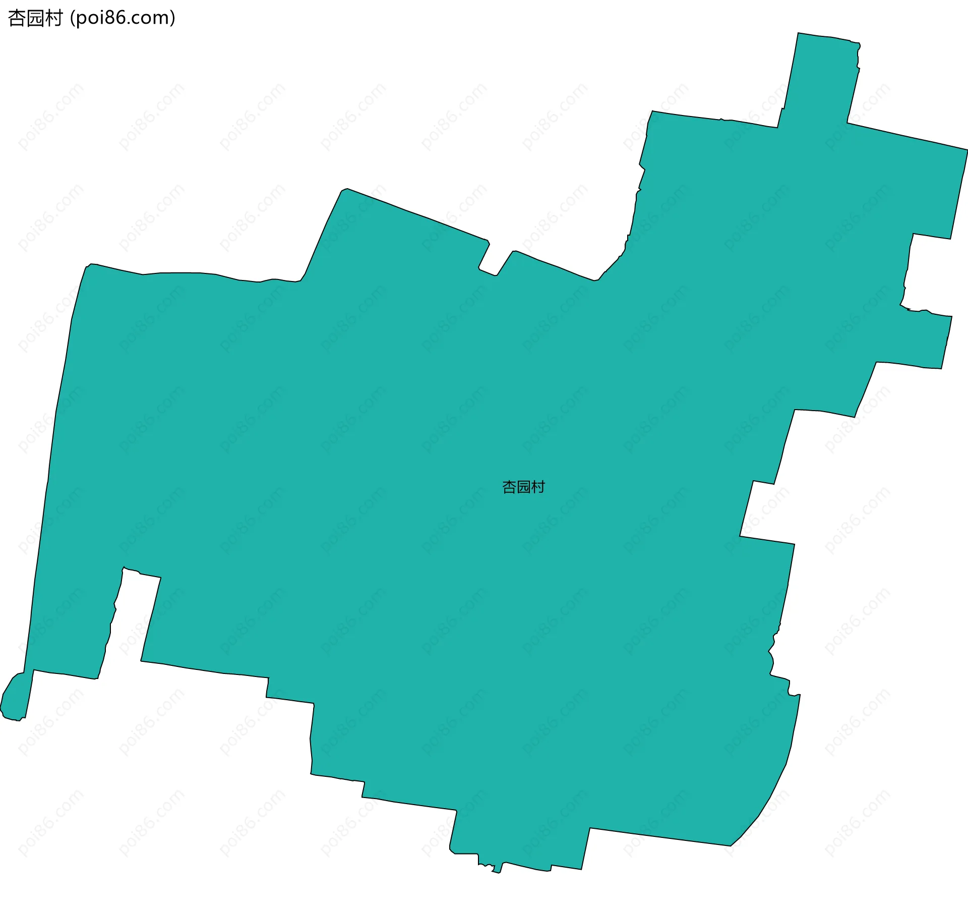 杏园村边界地图