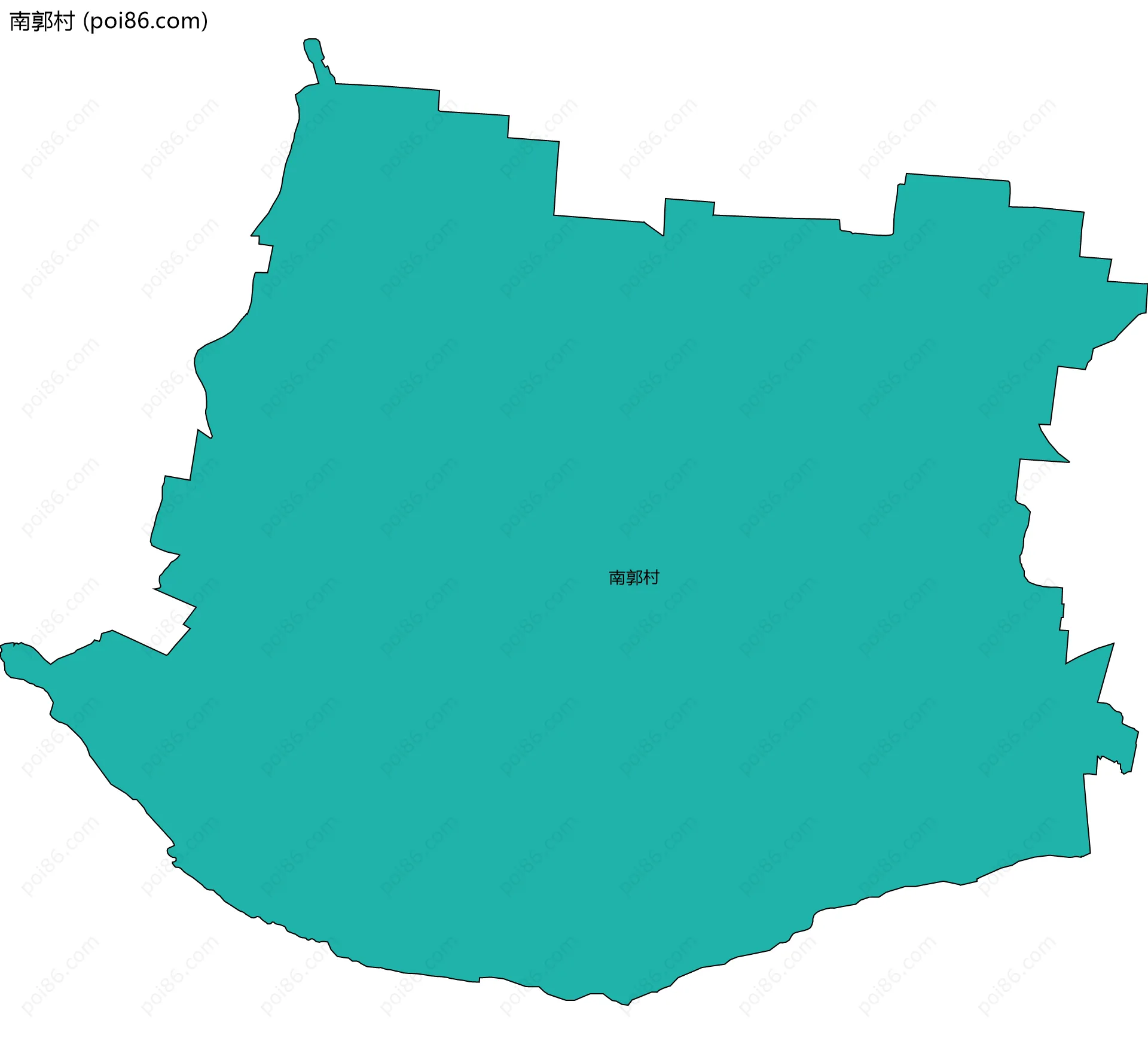 南郭村边界地图