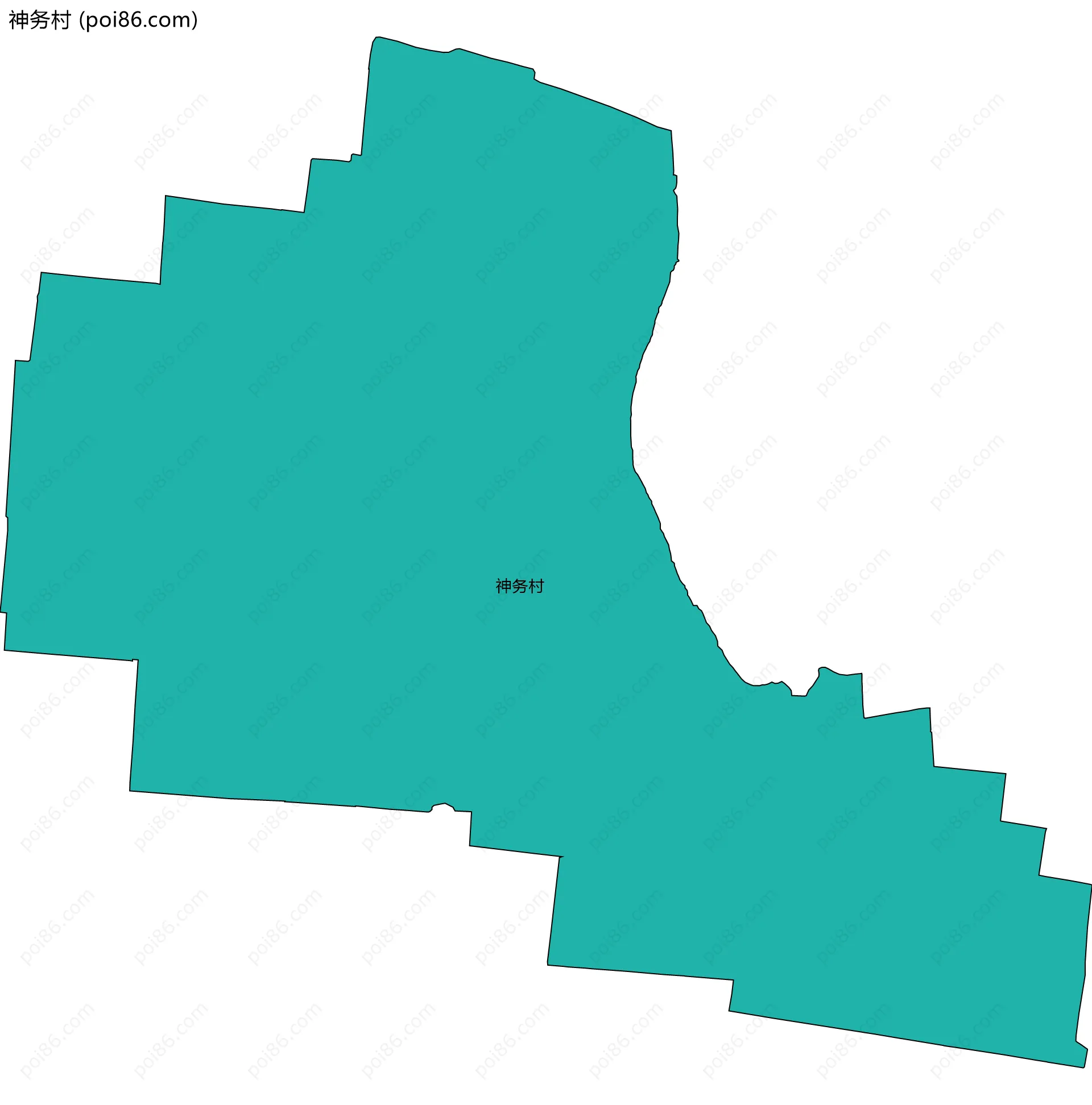 神务村边界地图