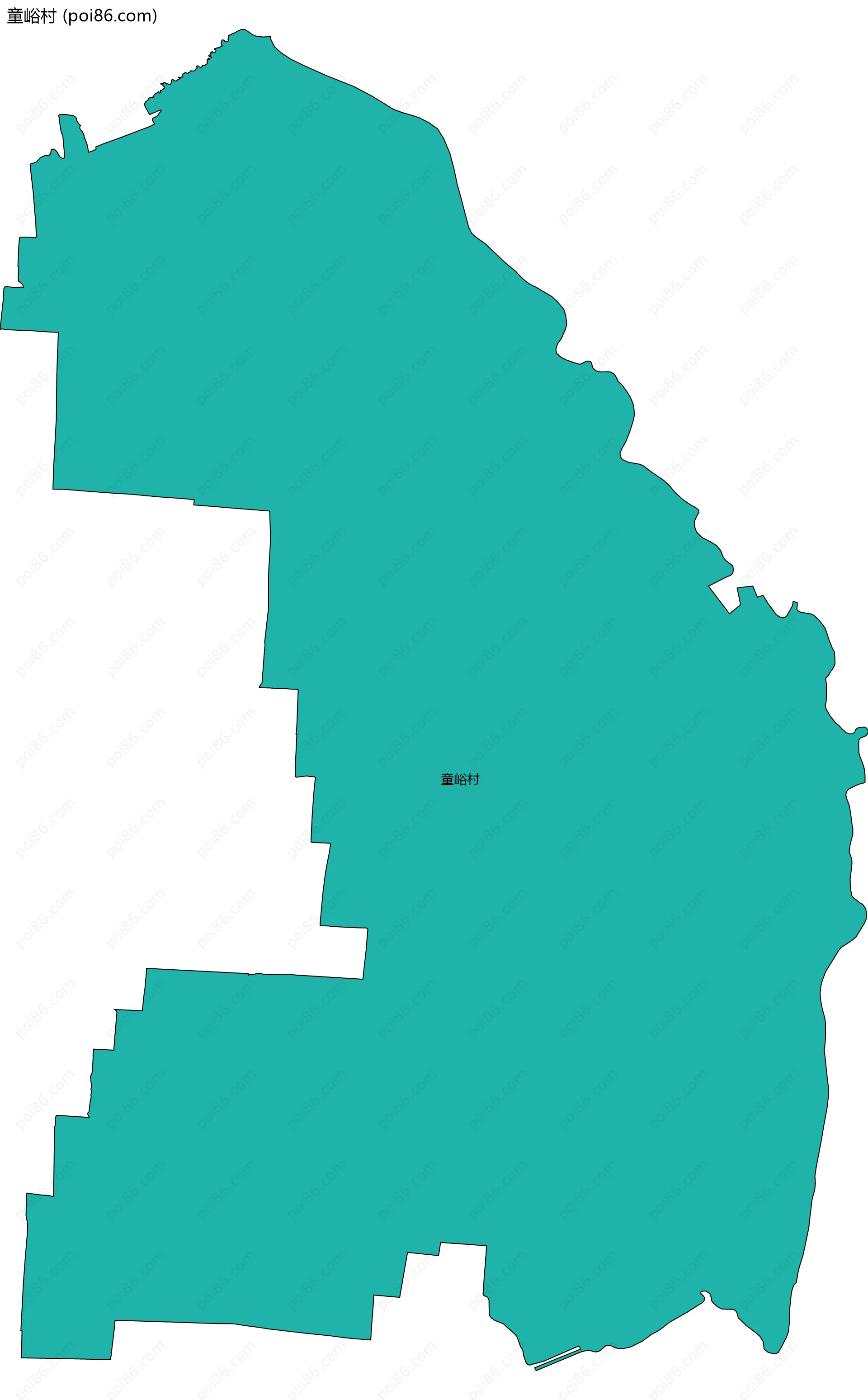 童峪村边界地图