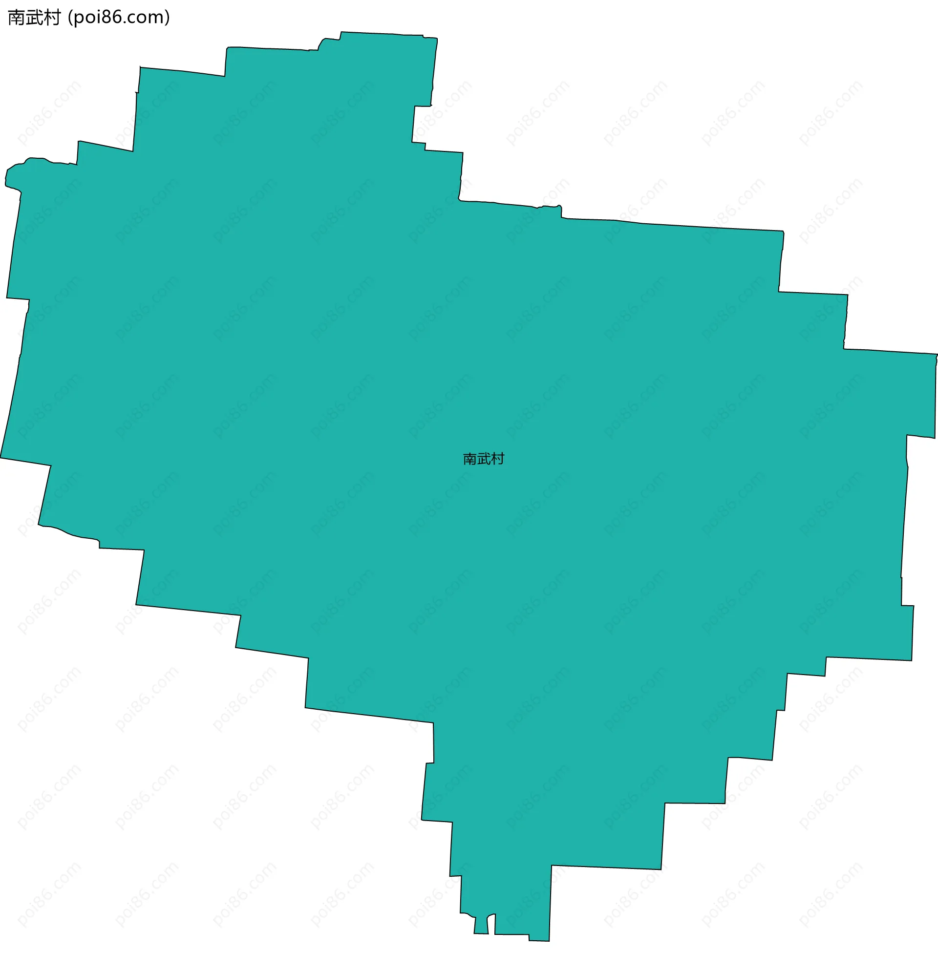 南武村边界地图