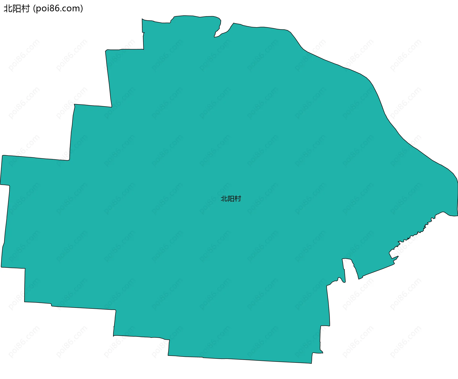 北阳村边界地图
