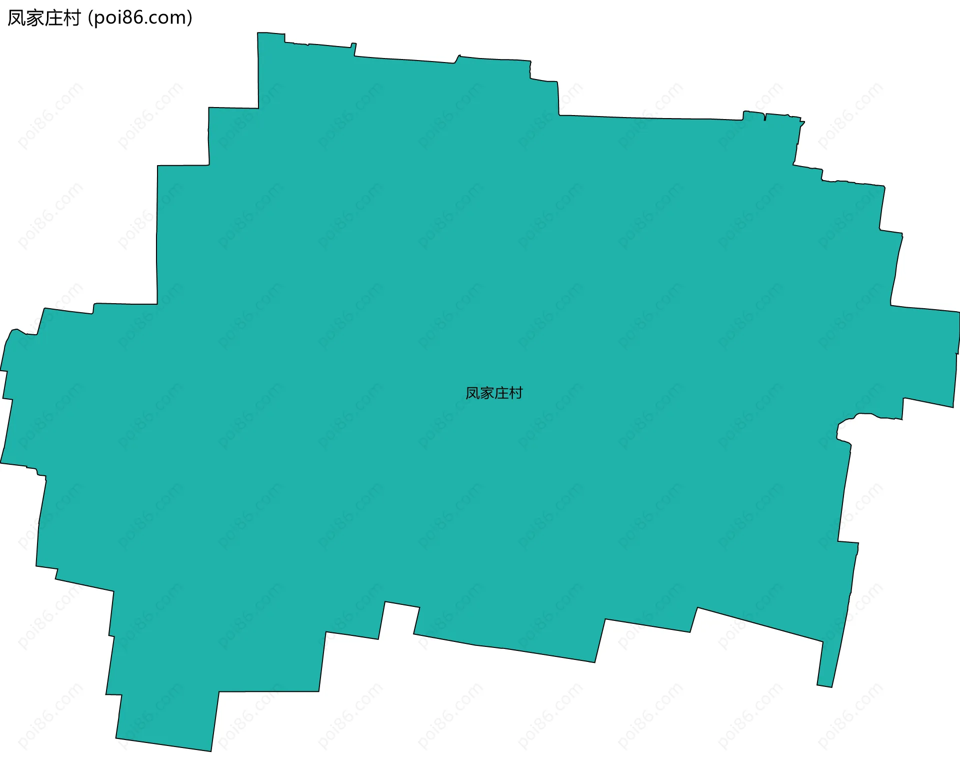 凤家庄村边界地图