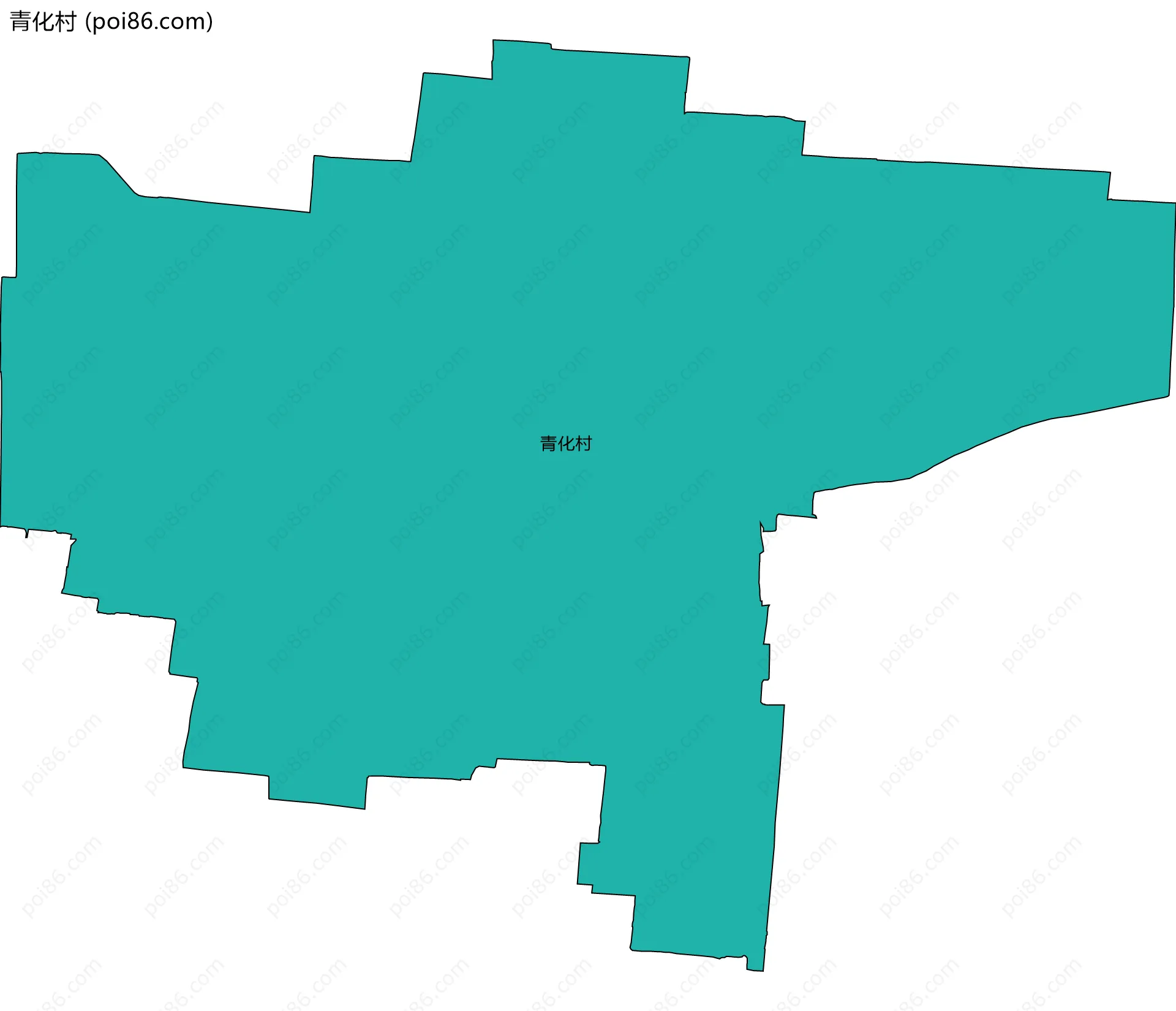 青化村边界地图