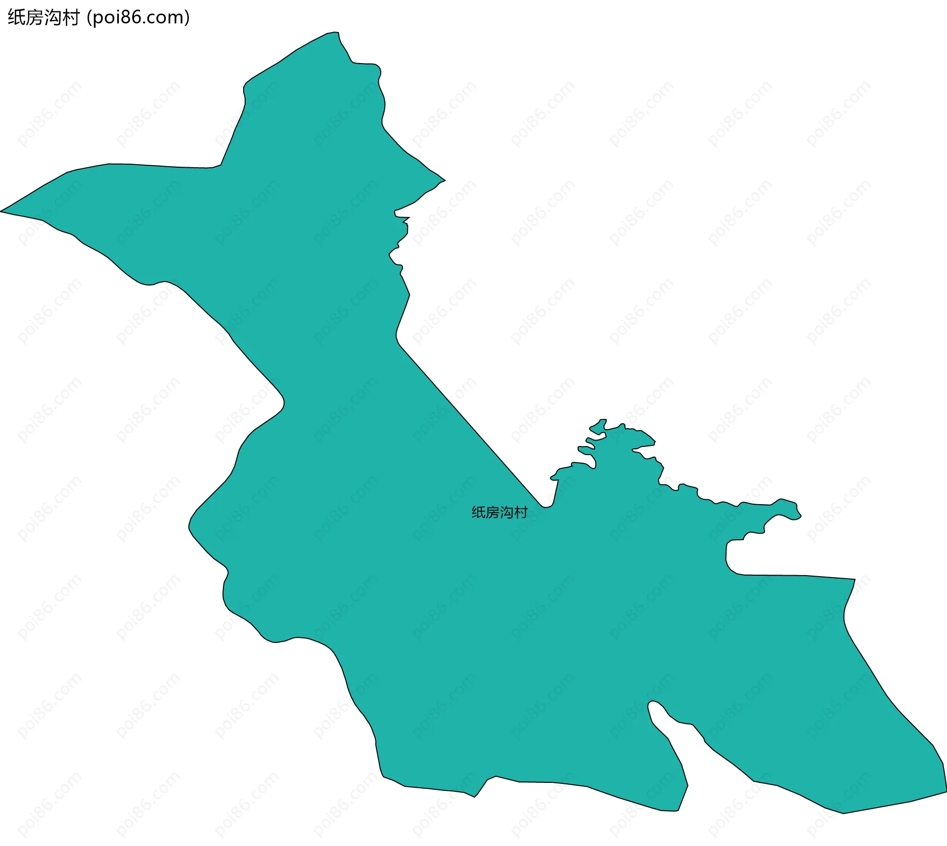 纸房沟村边界地图
