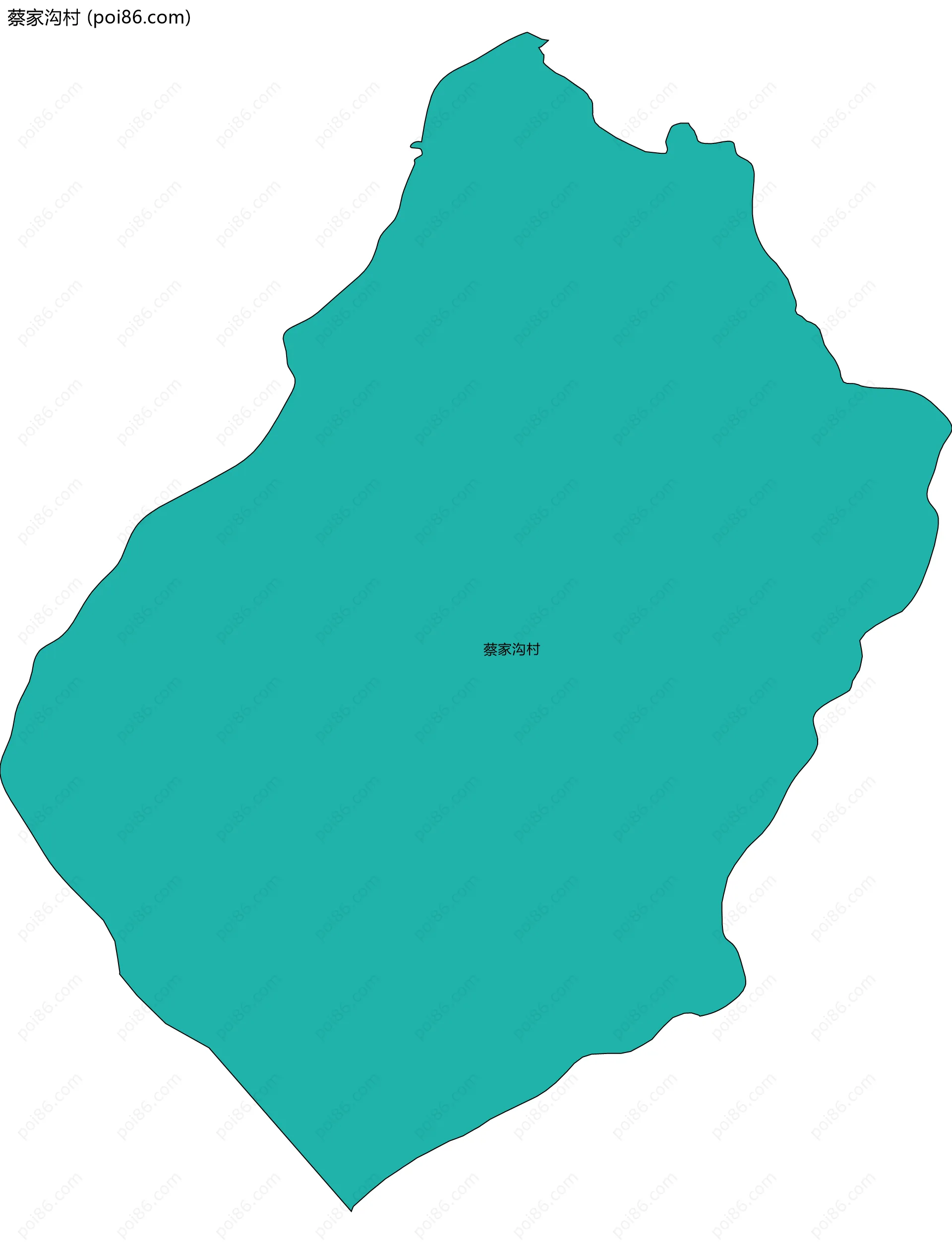 蔡家沟村边界地图