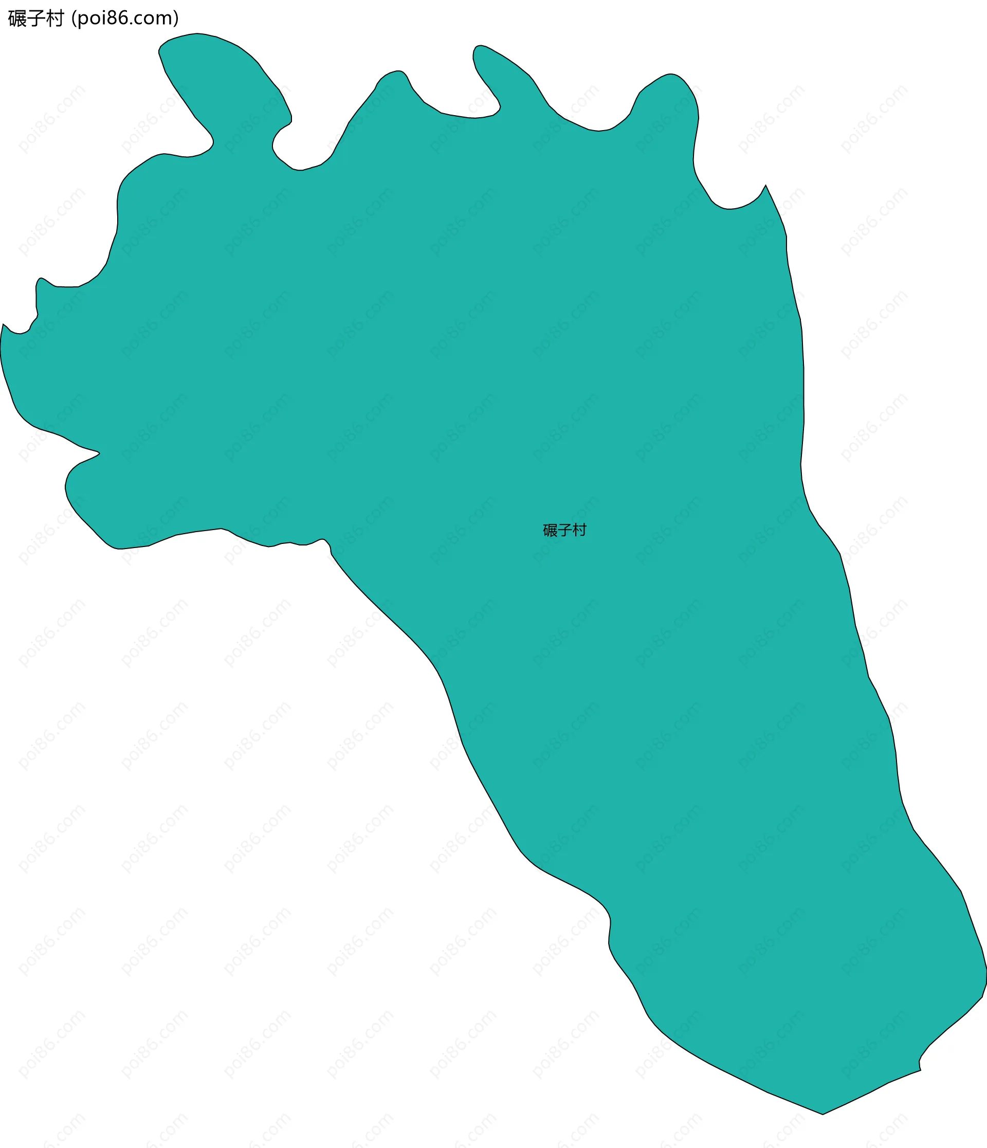 碾子村边界地图