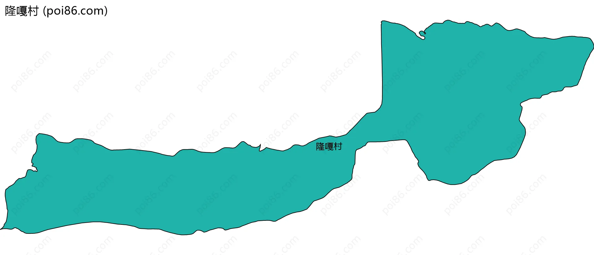 隆嘎村边界地图