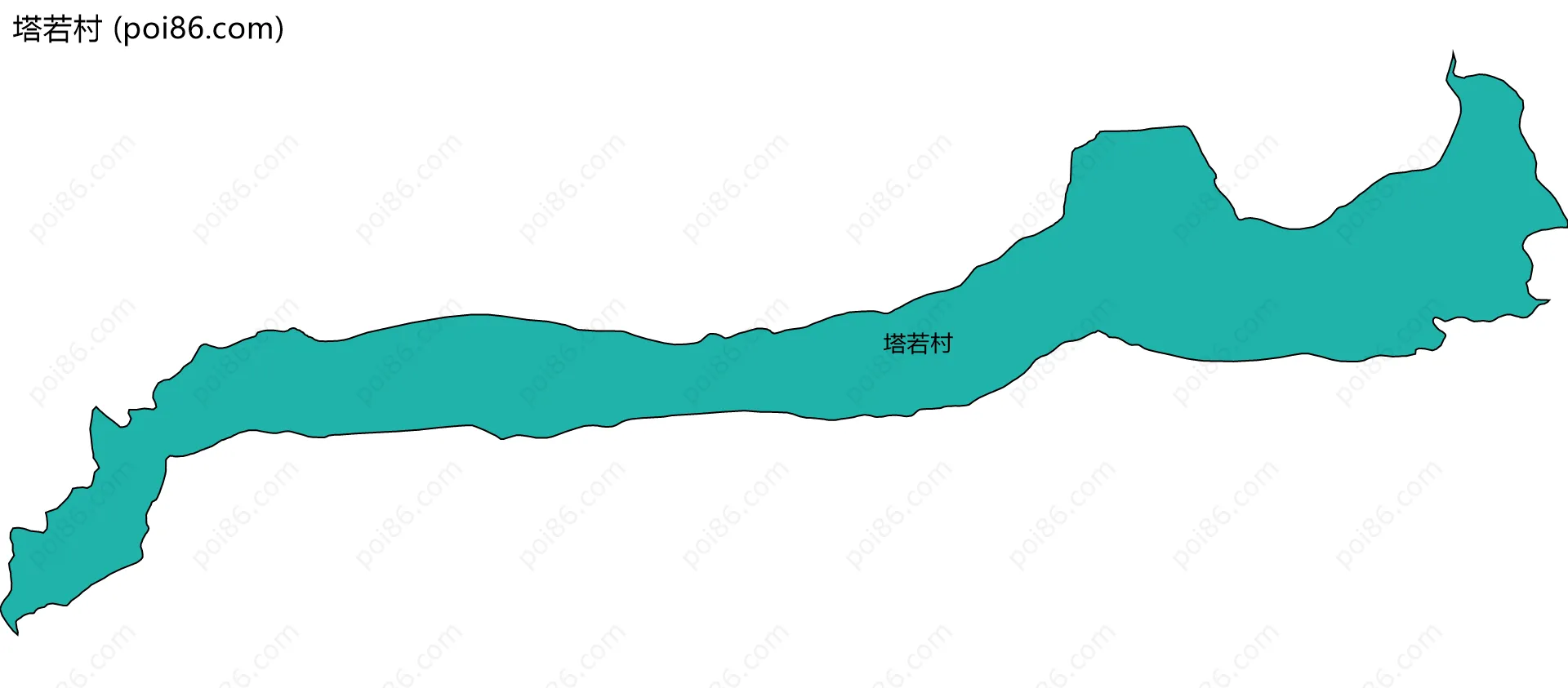 塔若村边界地图