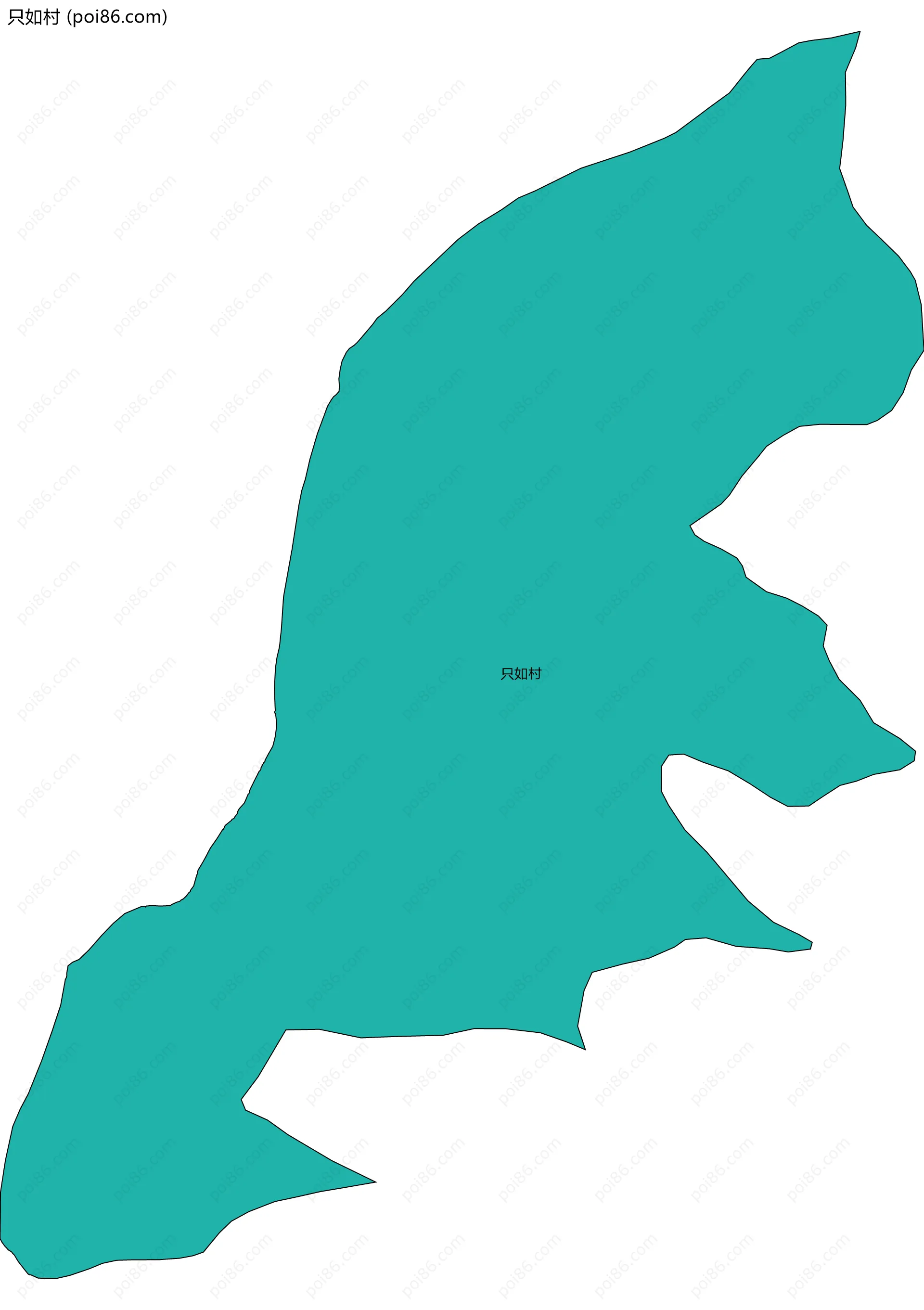 只如村边界地图