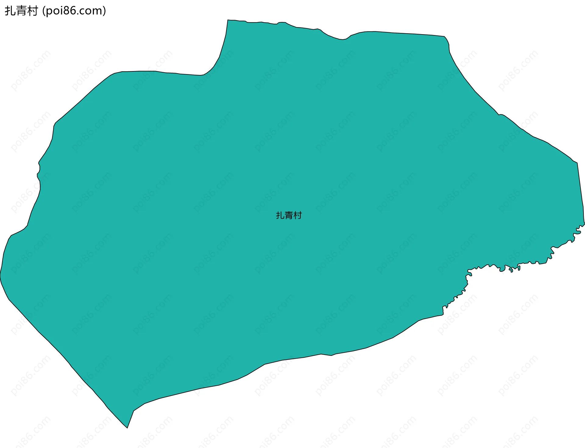 扎青村边界地图