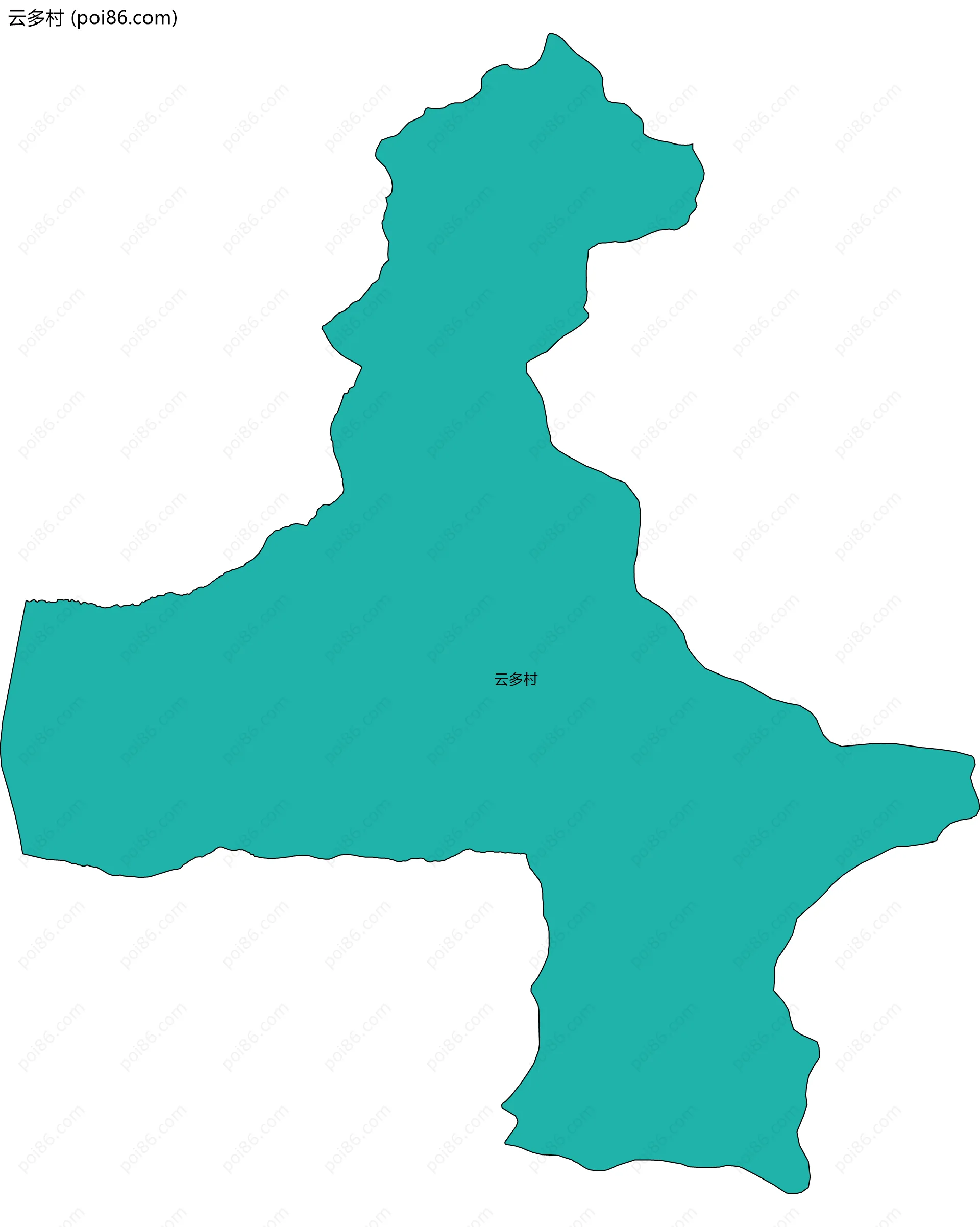 云多村边界地图