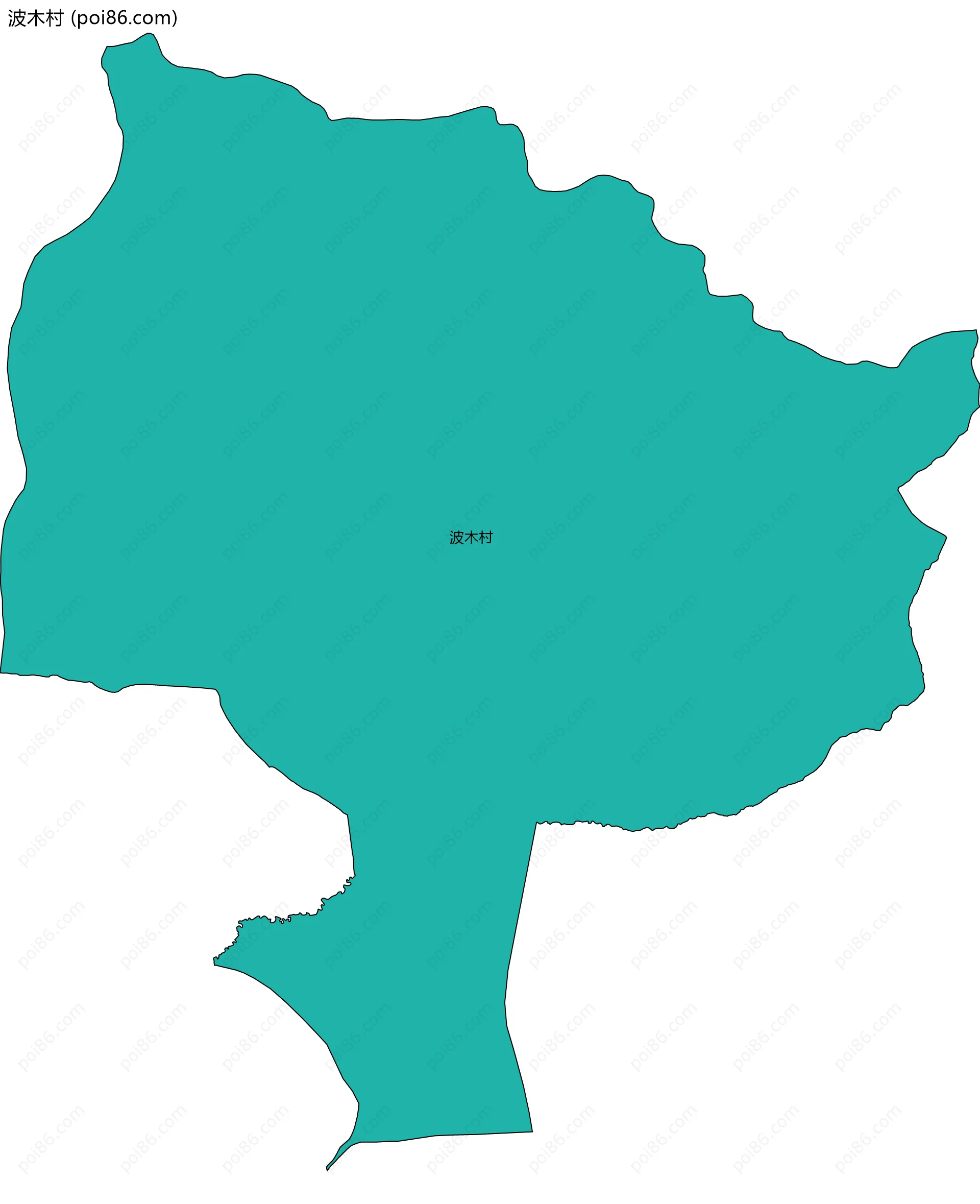 波木村边界地图