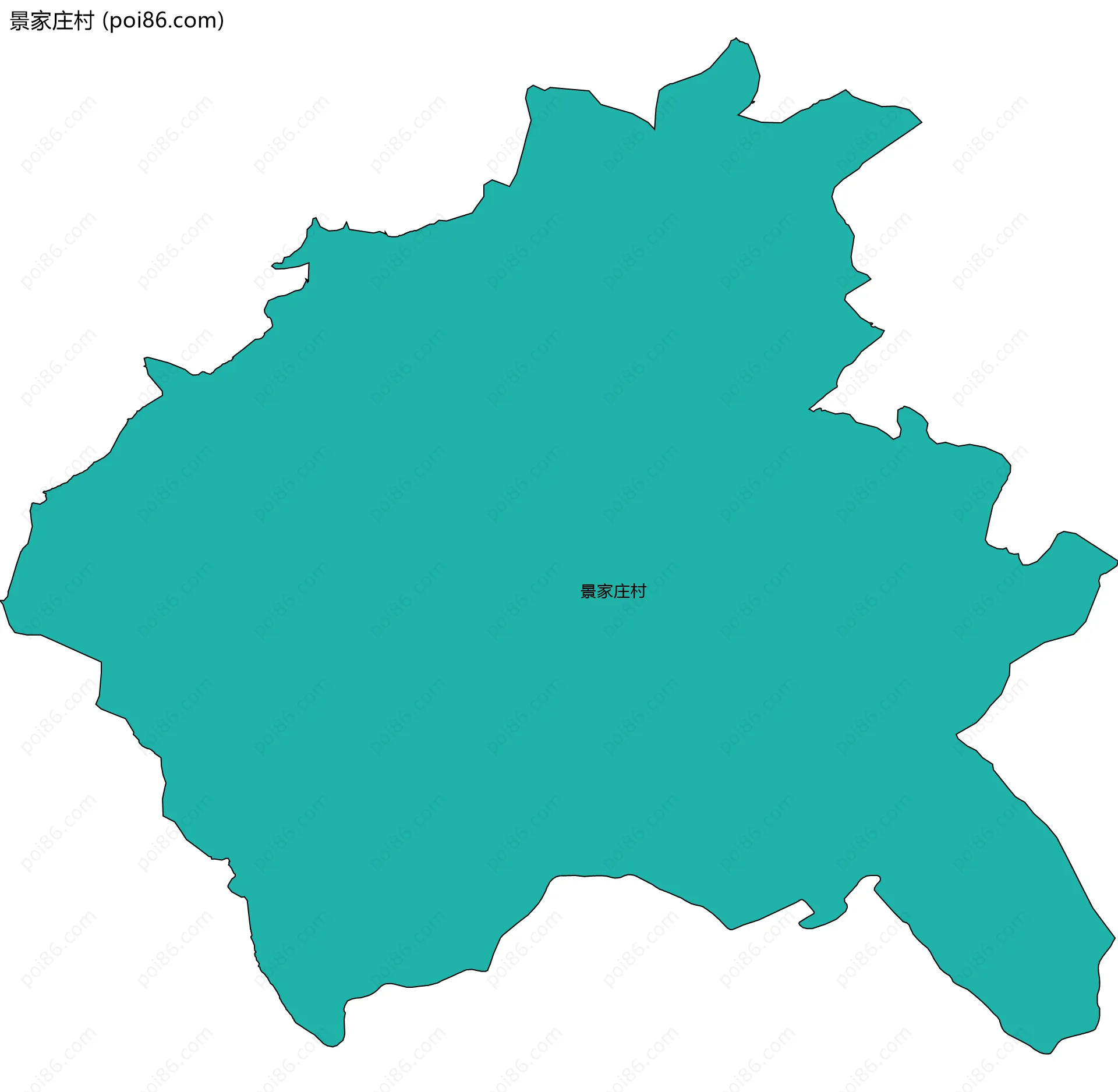 景家庄村边界地图