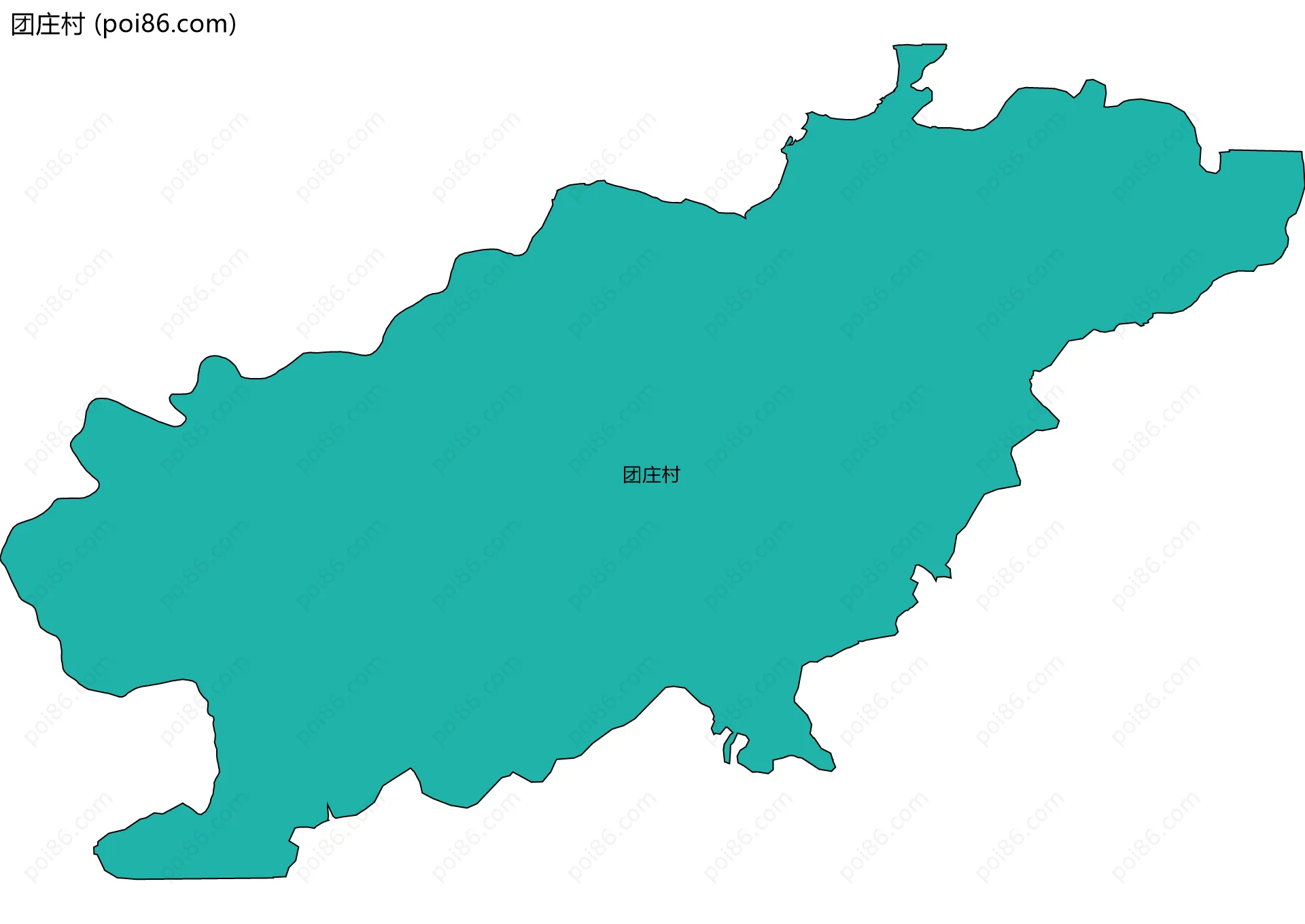 团庄村边界地图
