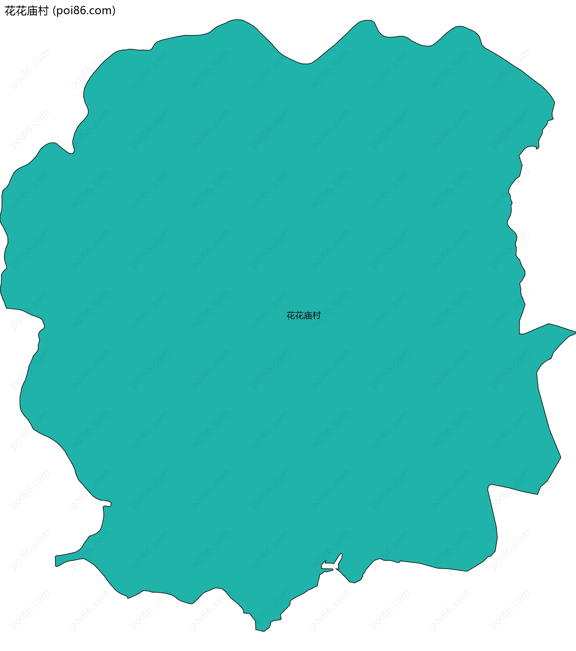 花花庙村边界地图