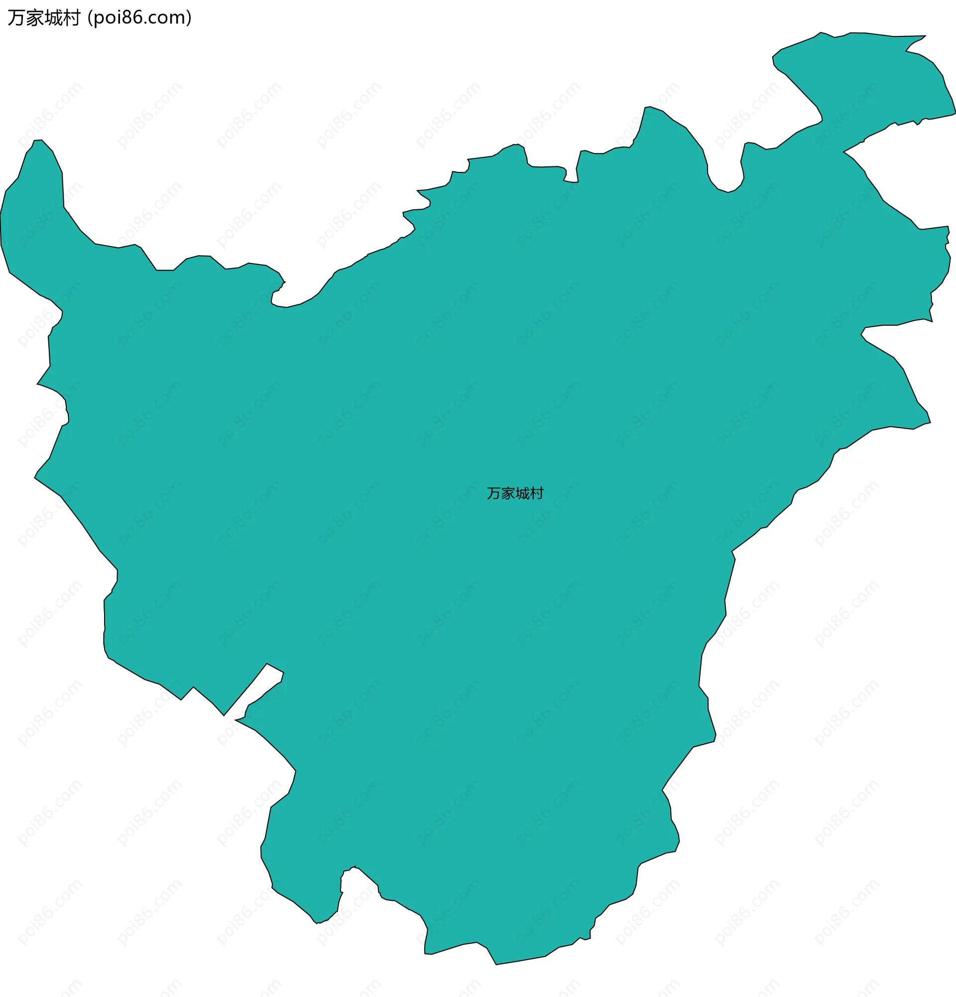 万家城村边界地图