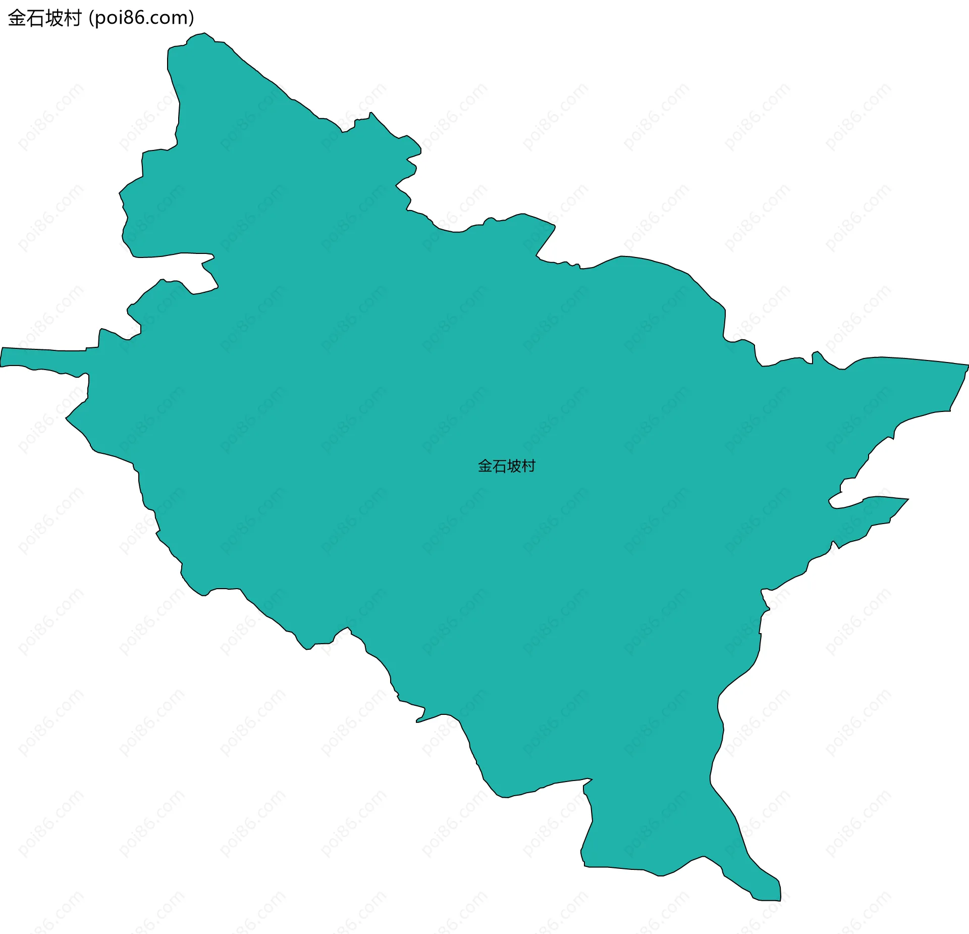 金石坡村边界地图