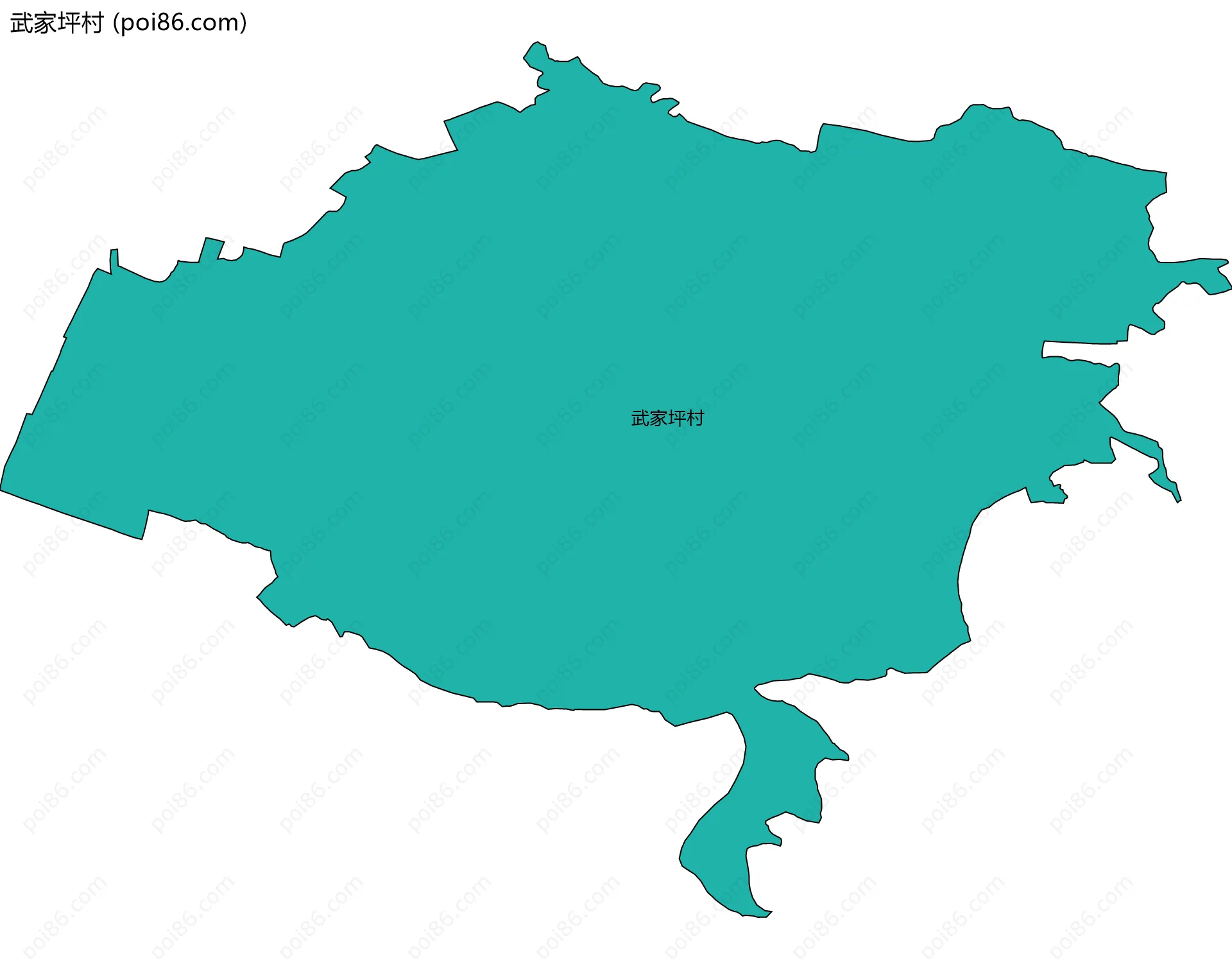 武家坪村边界地图