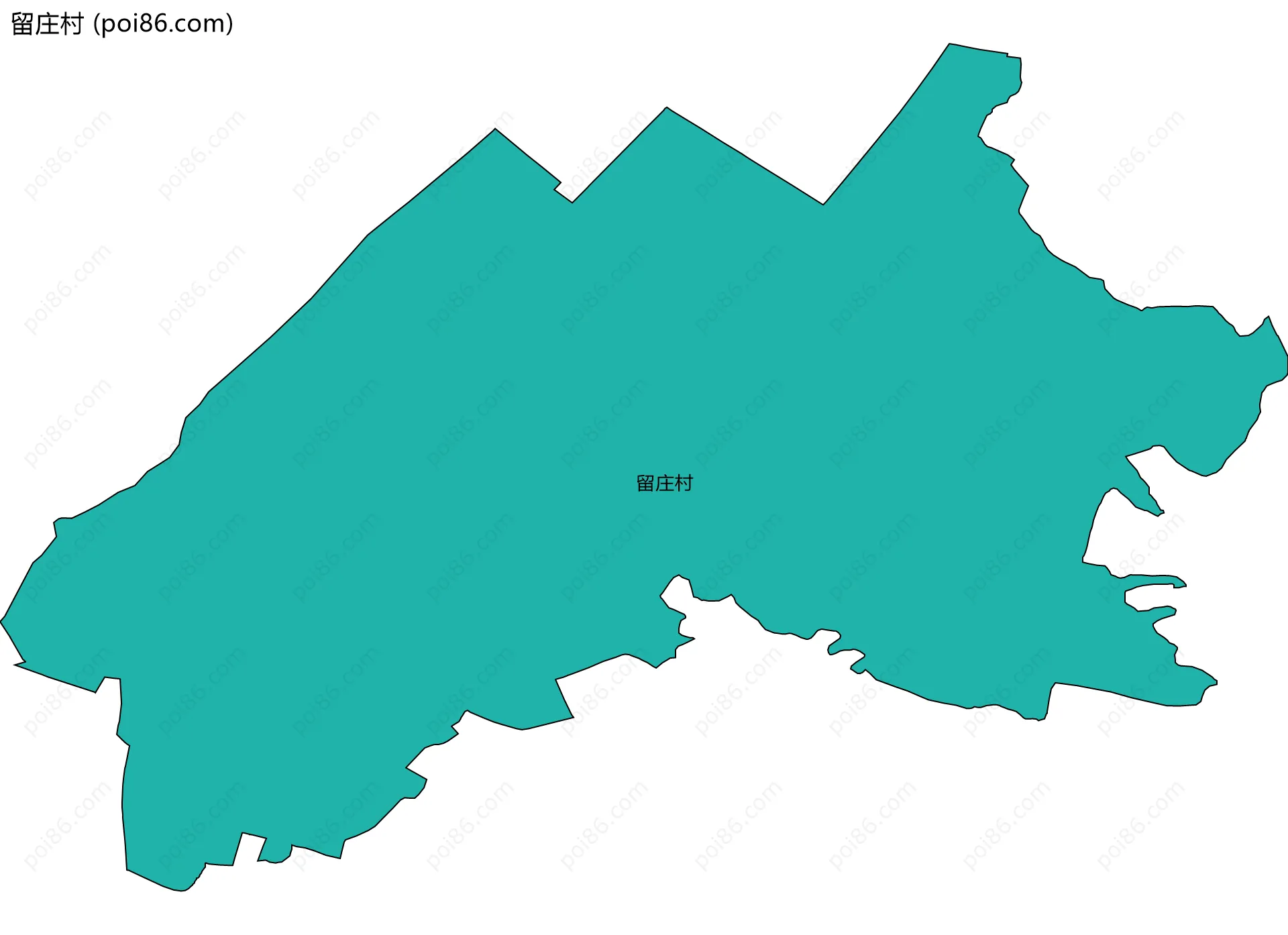 留庄村边界地图