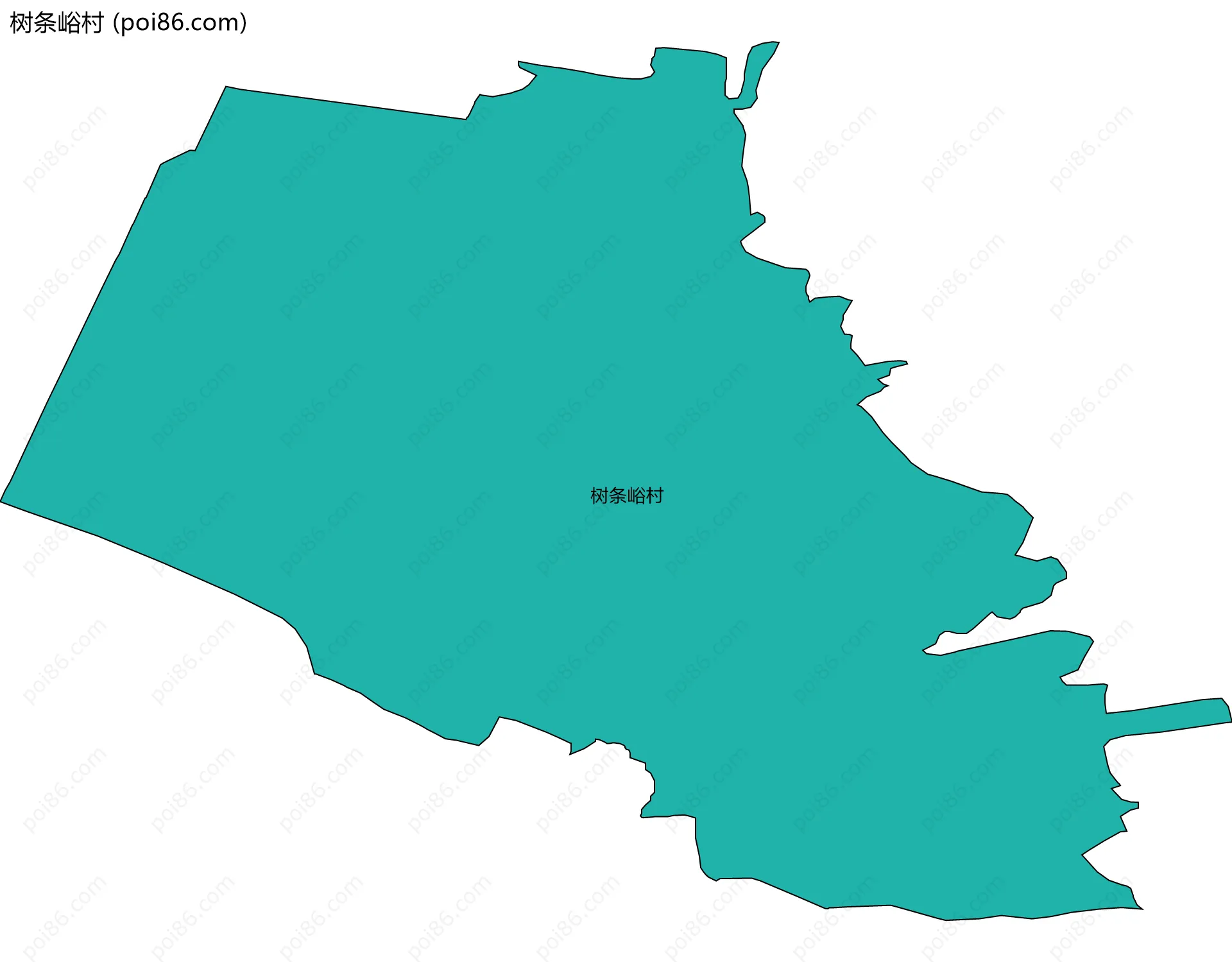 树条峪村边界地图