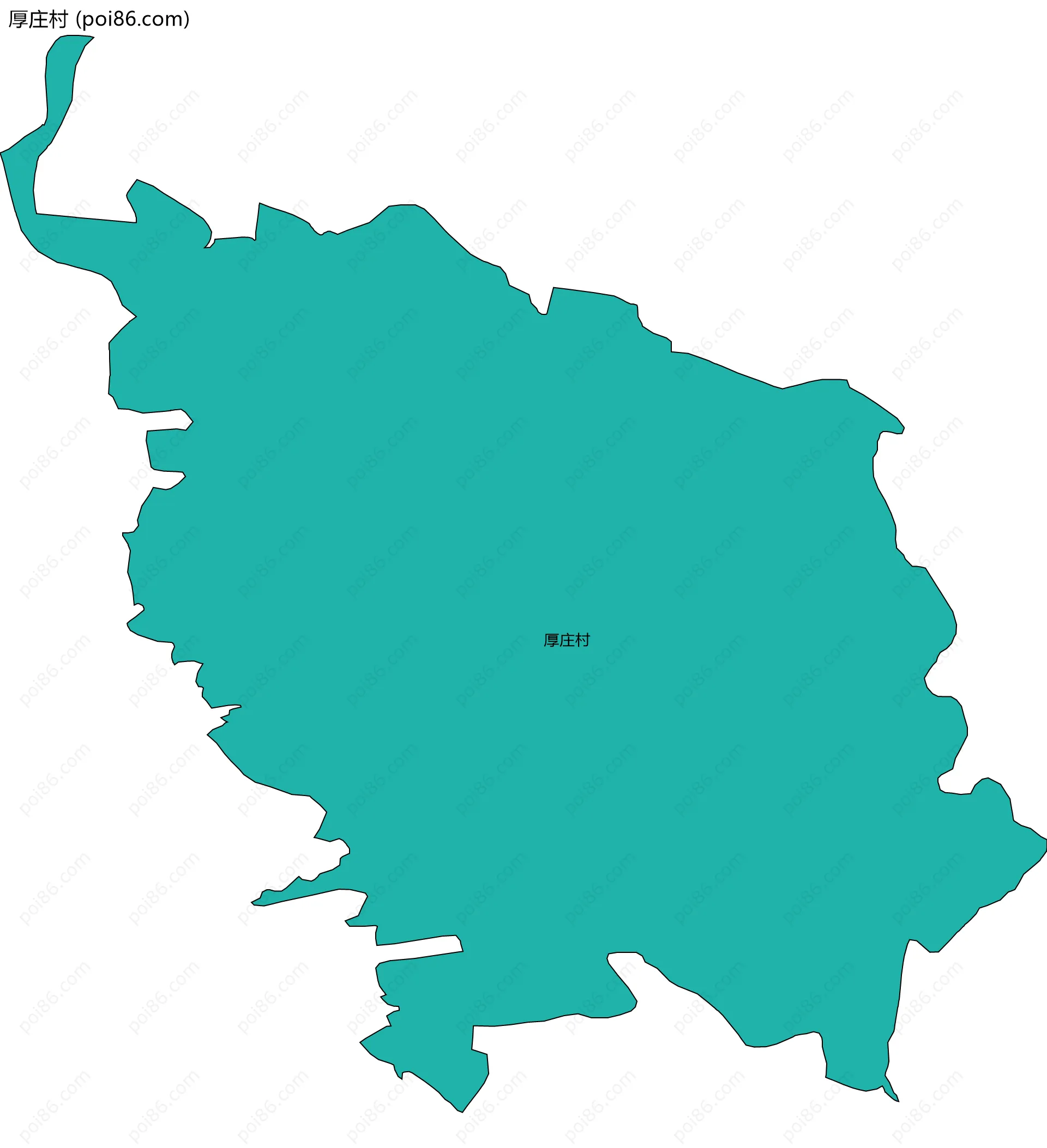 厚庄村边界地图