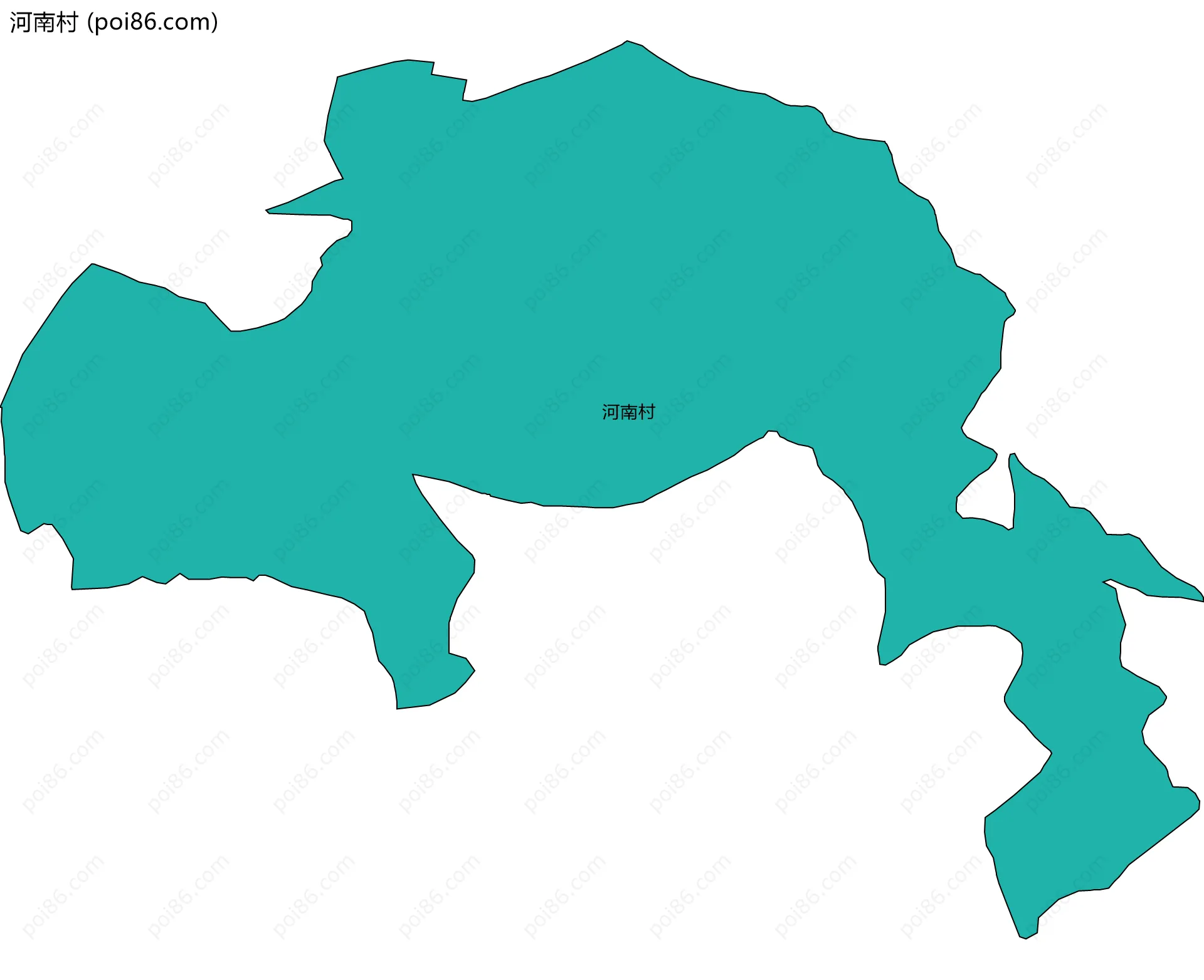 河南村边界地图