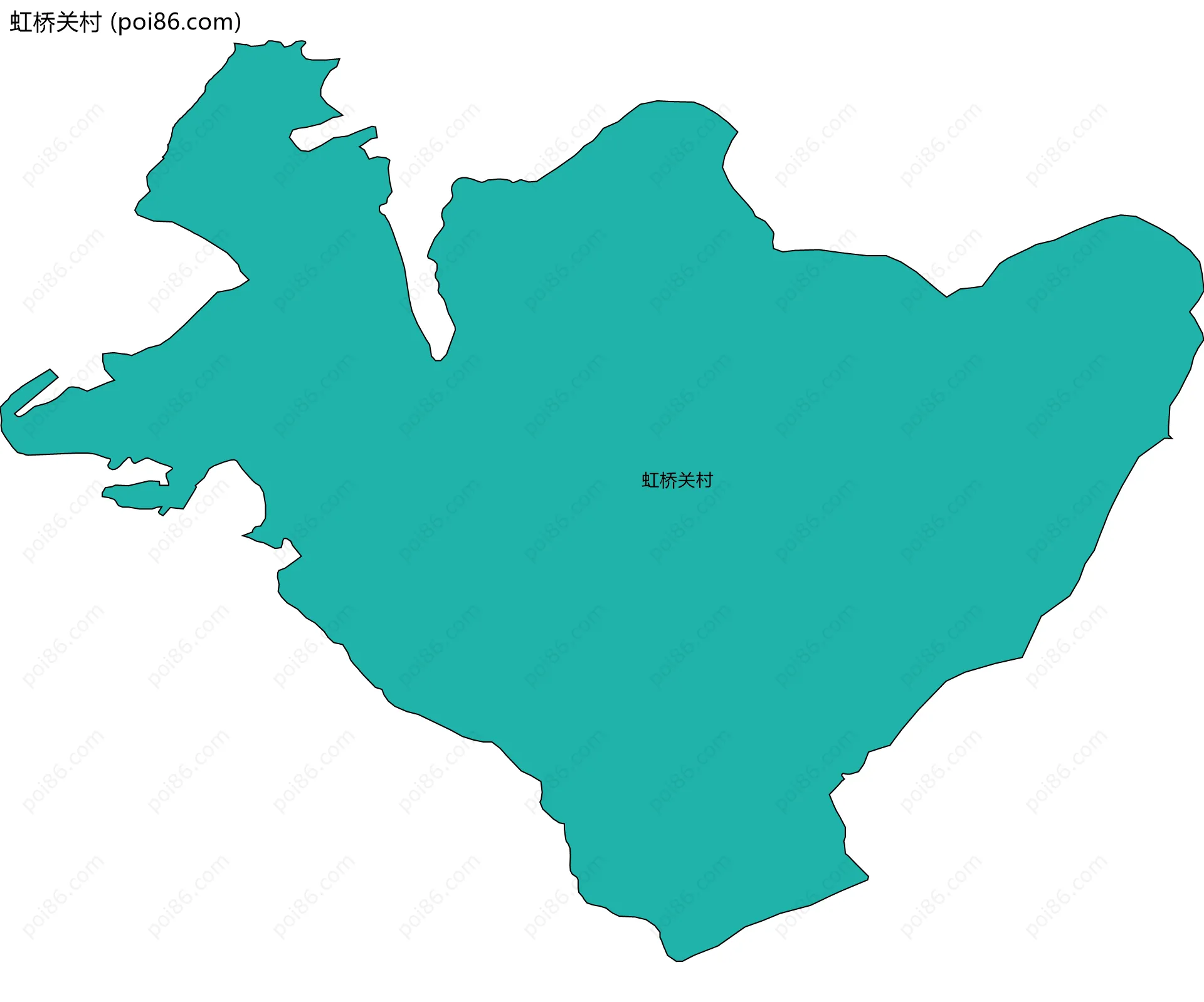 虹桥关村边界地图