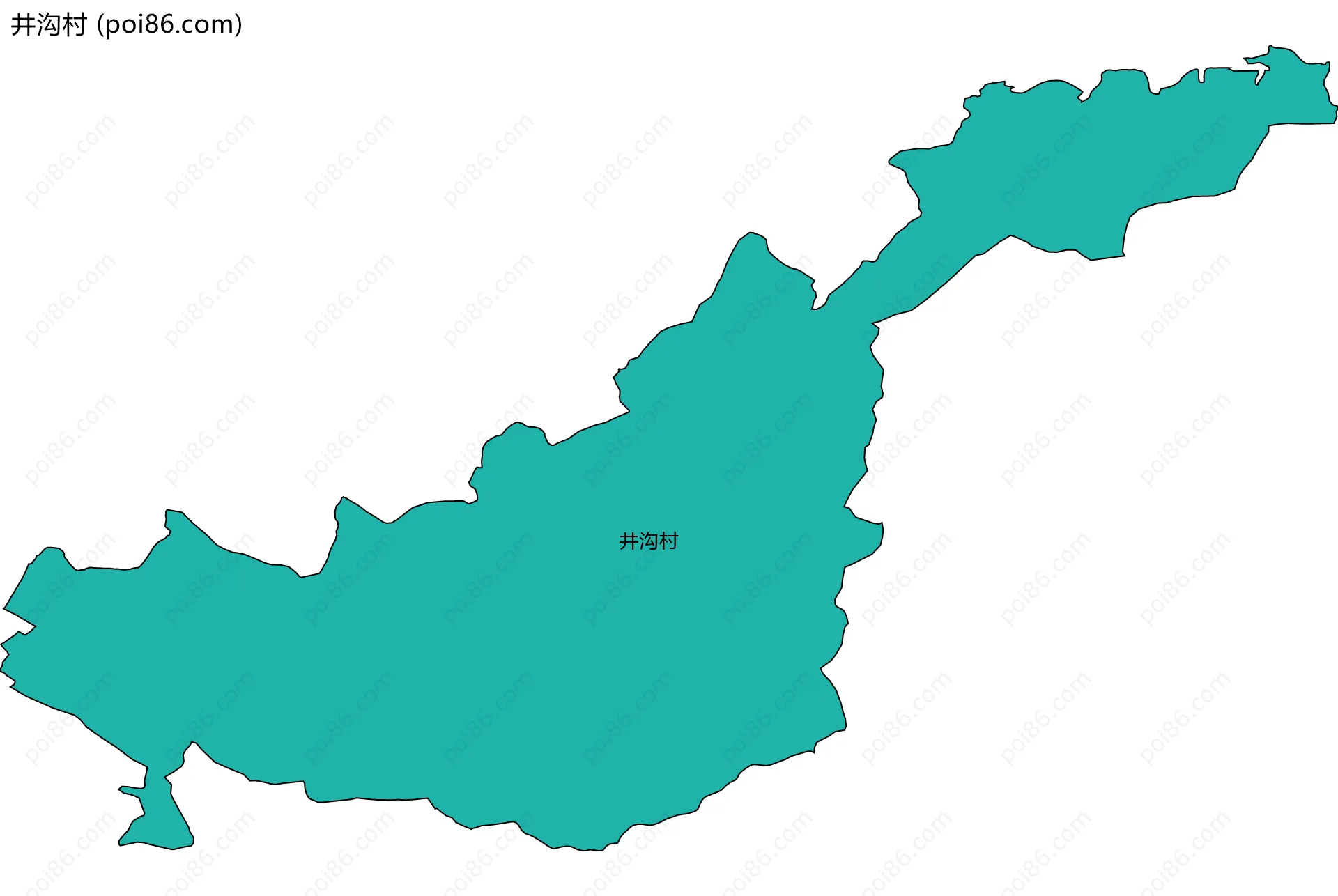 井沟村边界地图