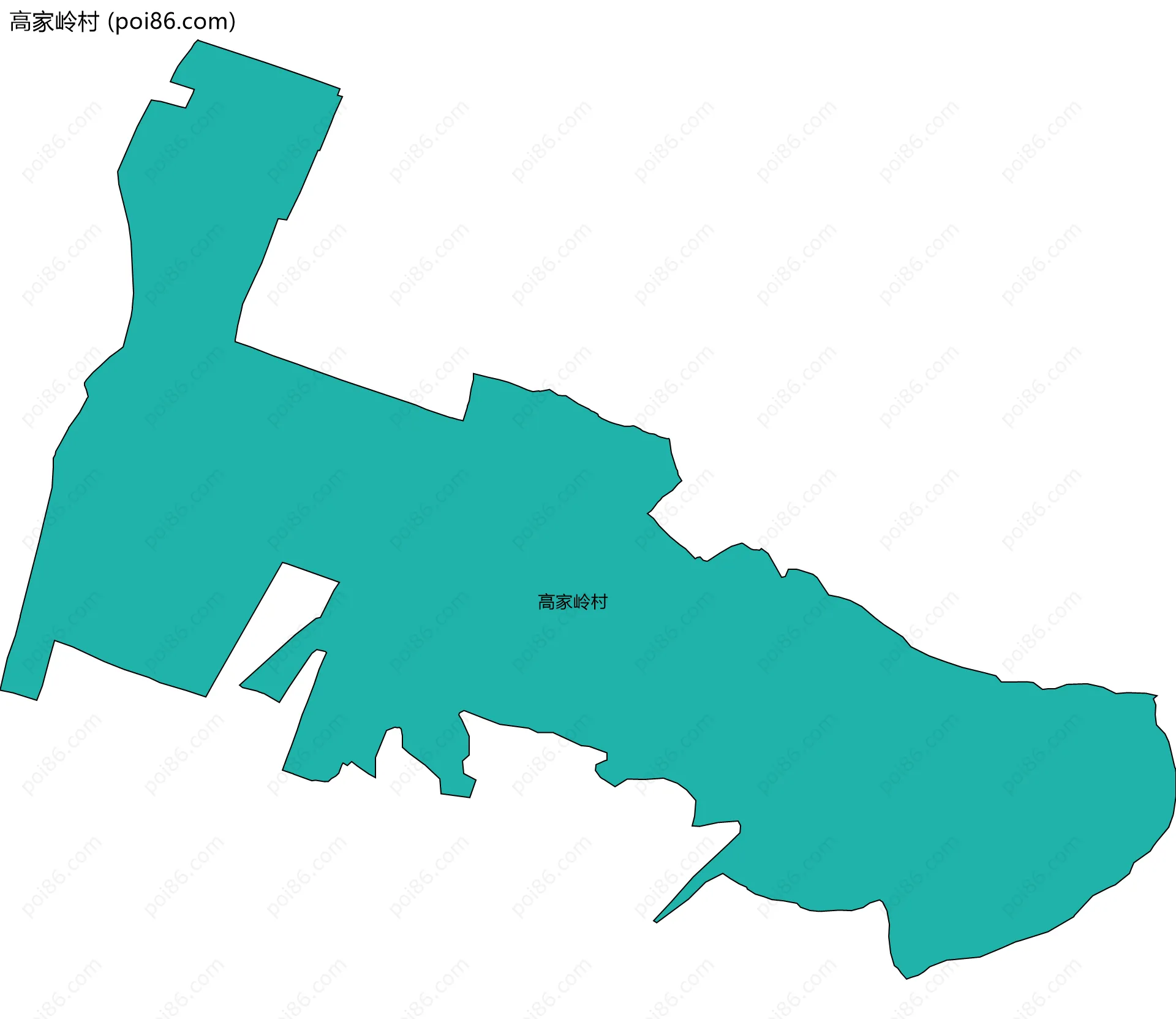 高家岭村边界地图