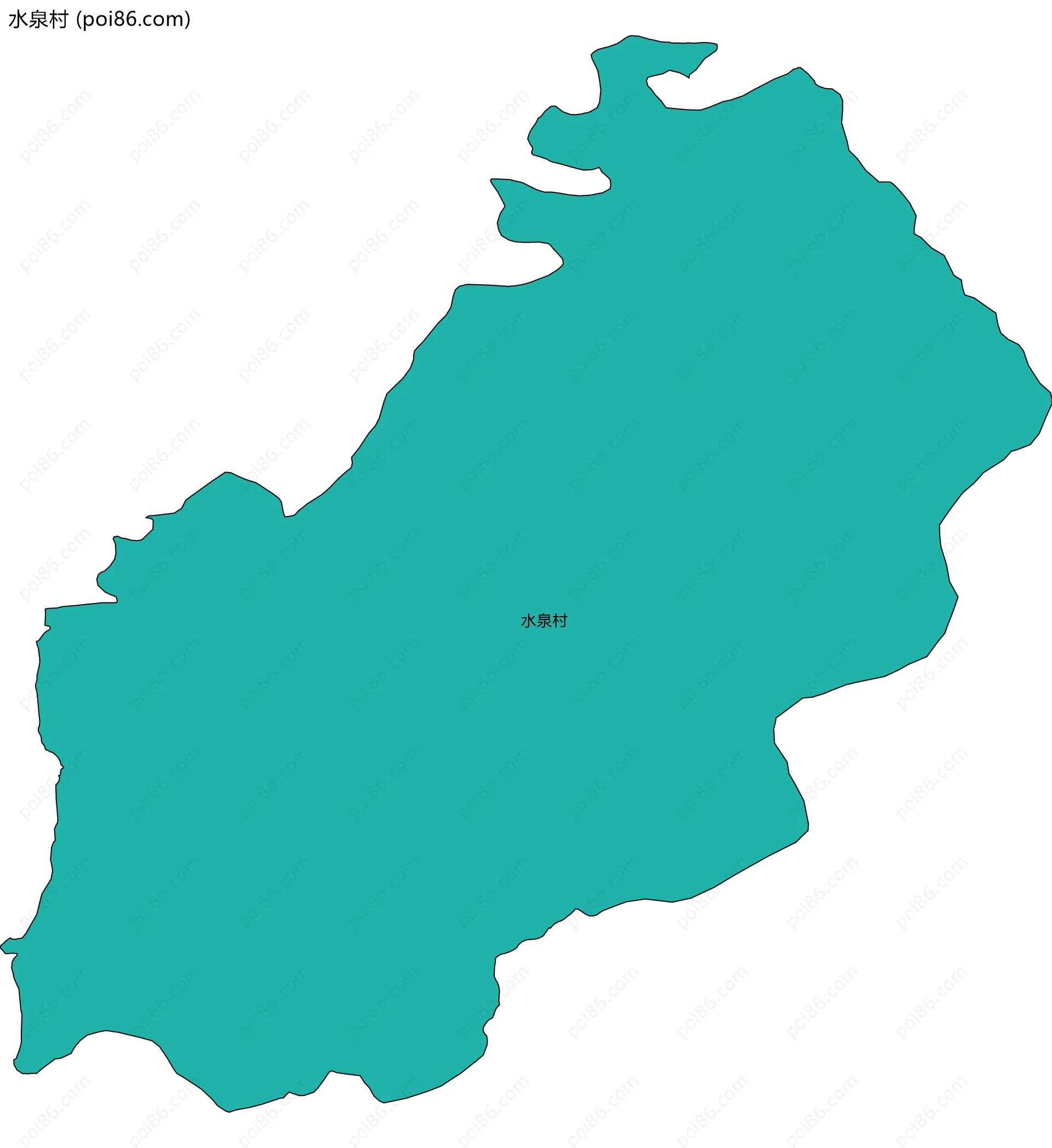 水泉村边界地图