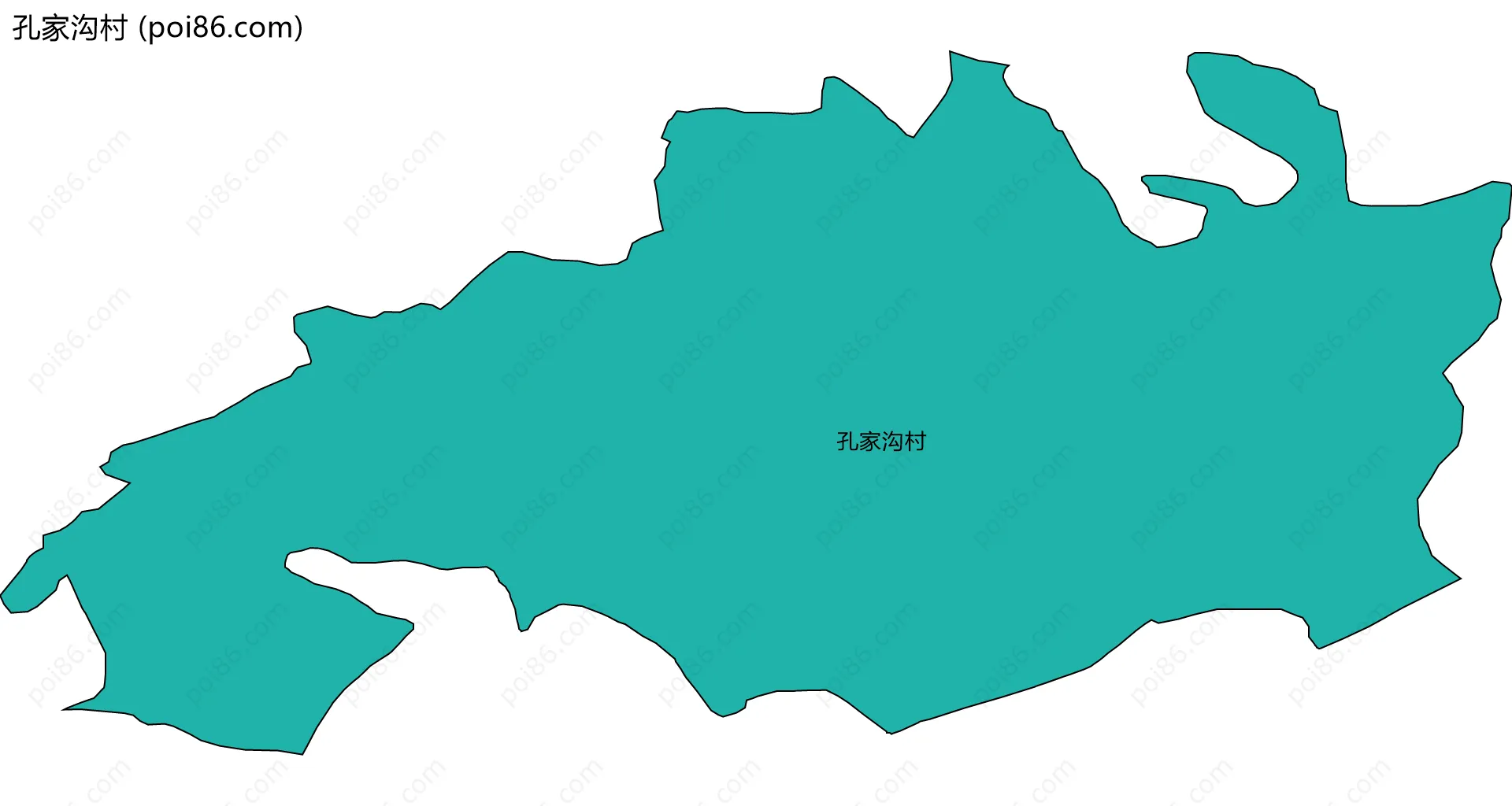 孔家沟村边界地图