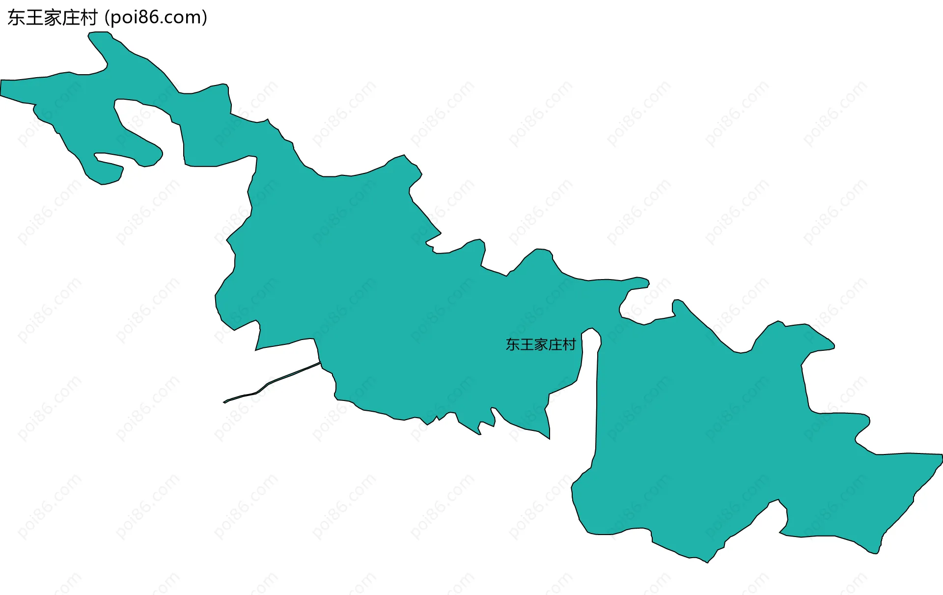 东王家庄村边界地图