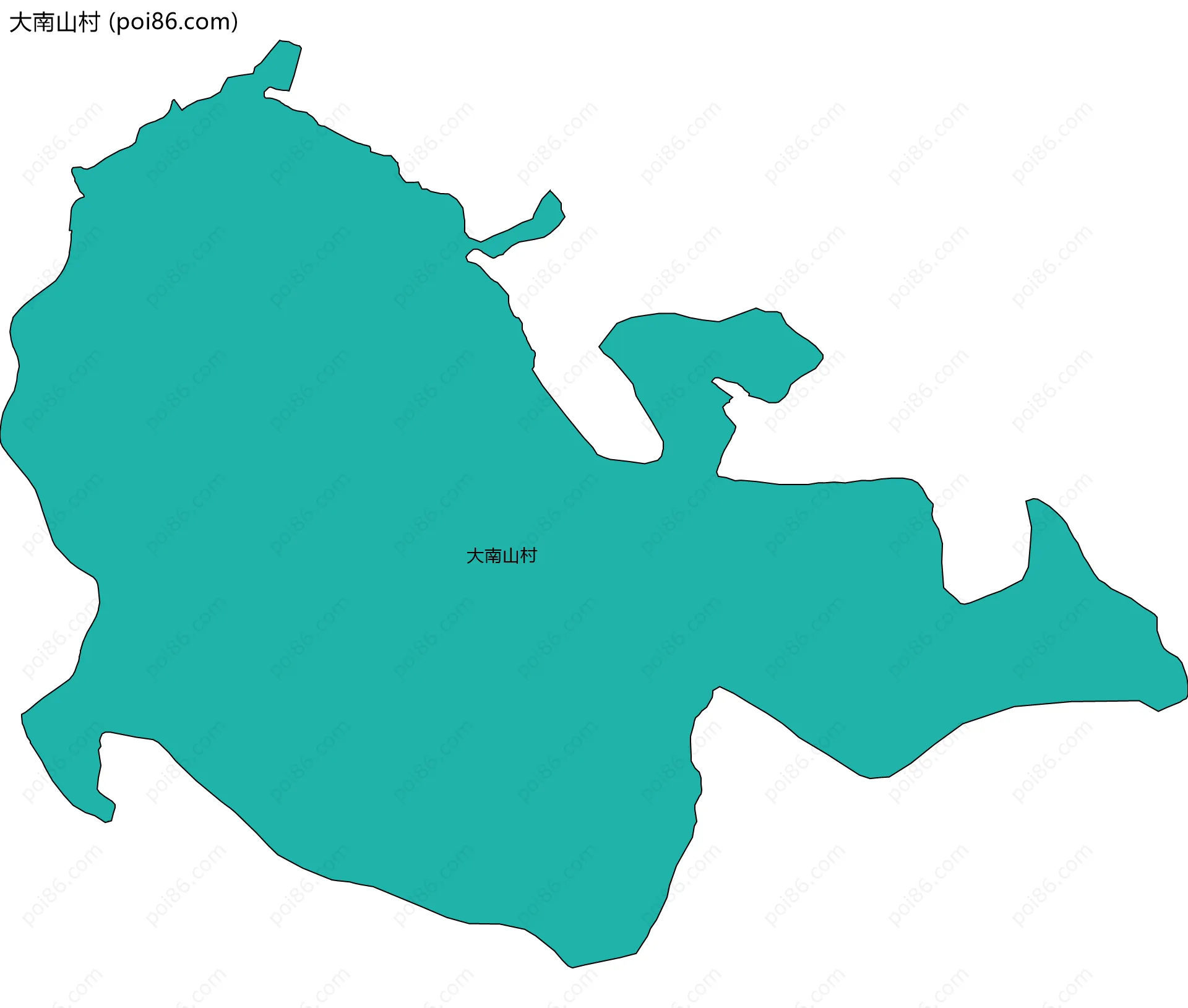 大南山村边界地图
