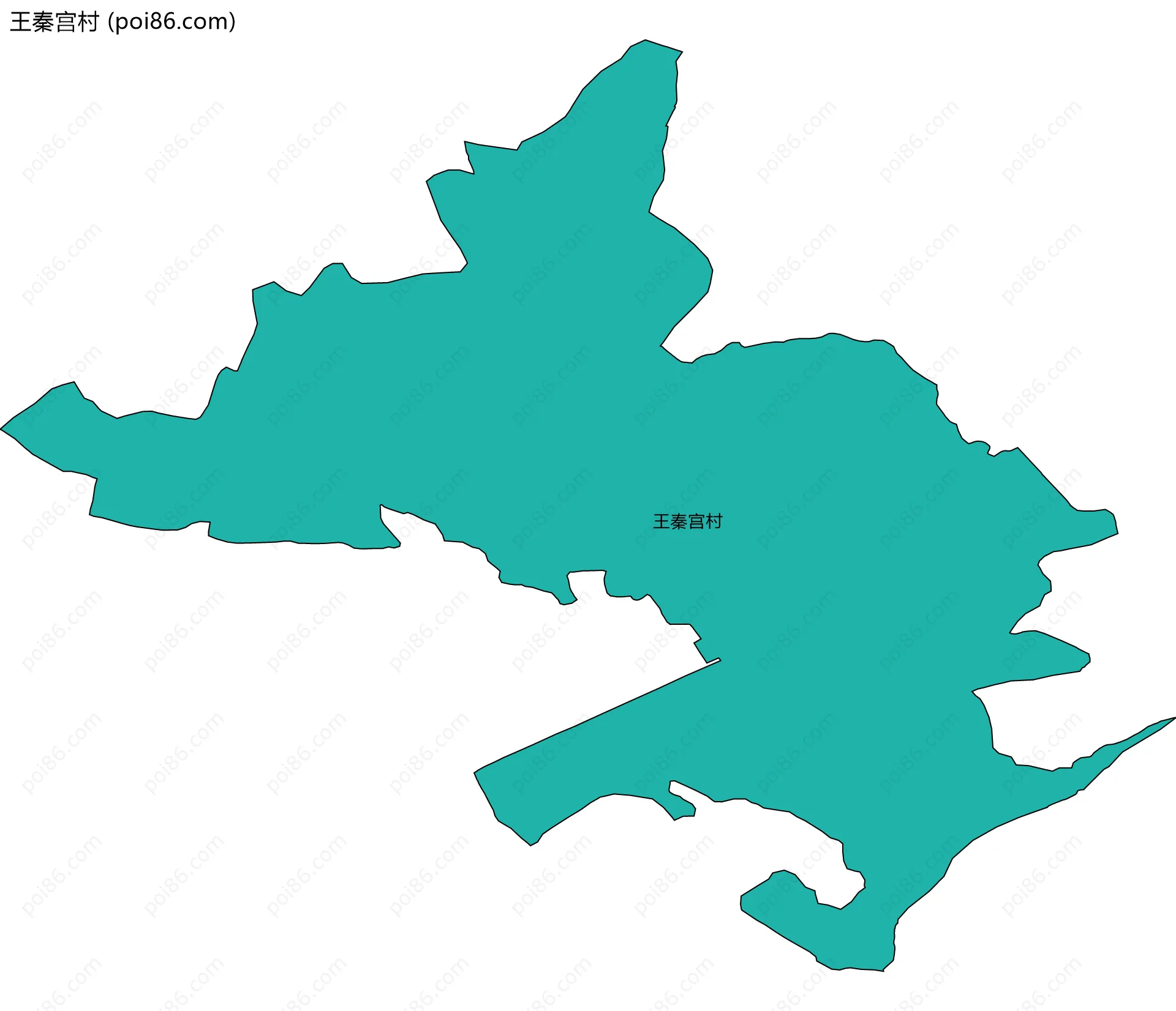 王秦宫村边界地图